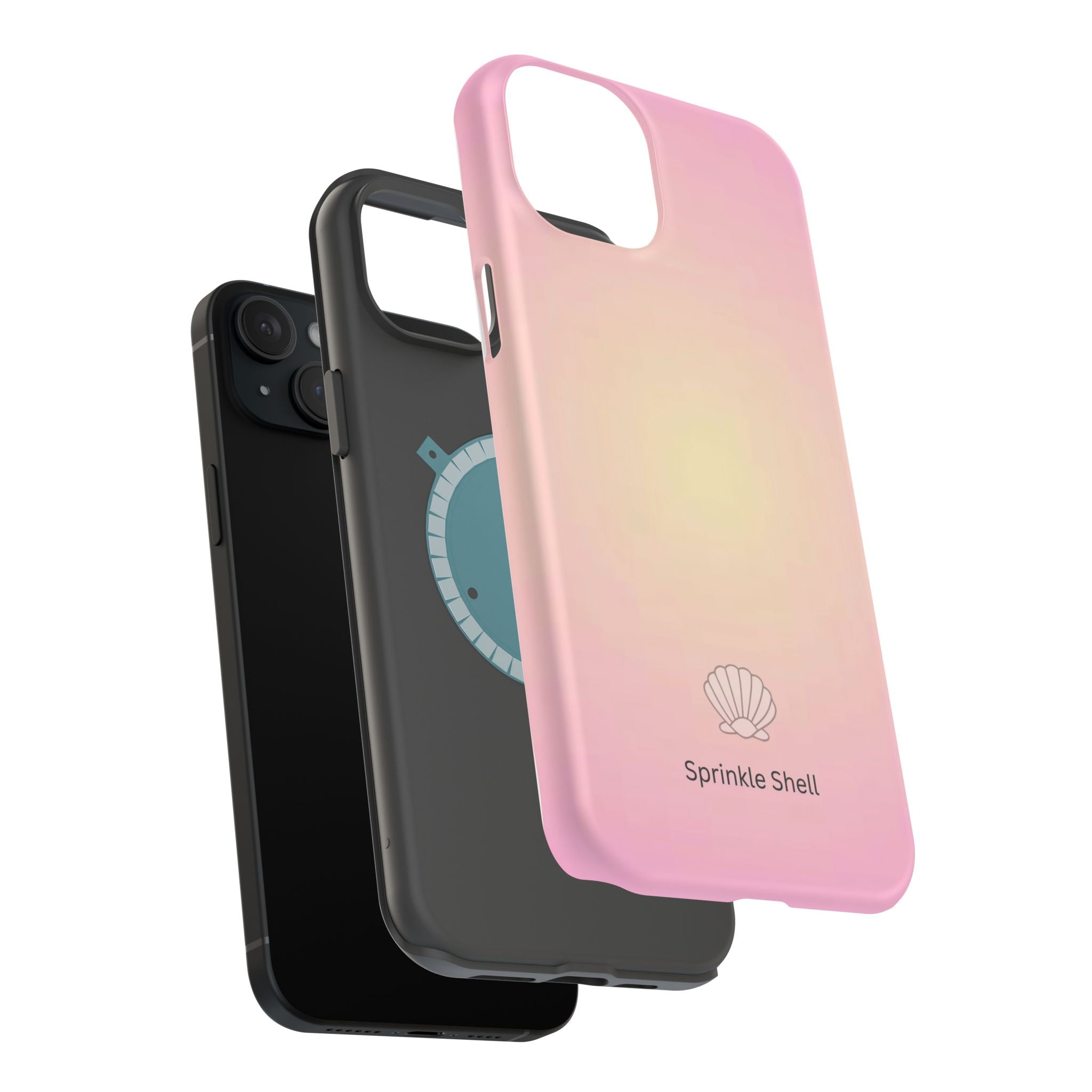 MagSafe light pink and yellow aura case