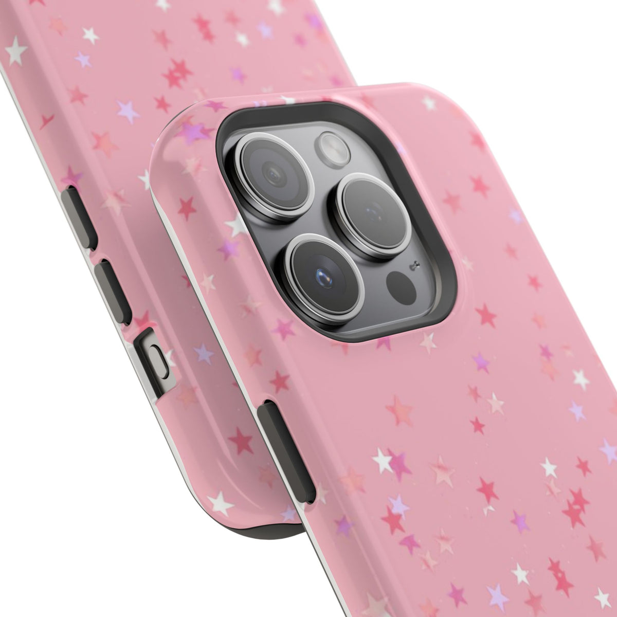 MagSafe pink multicolor stars case