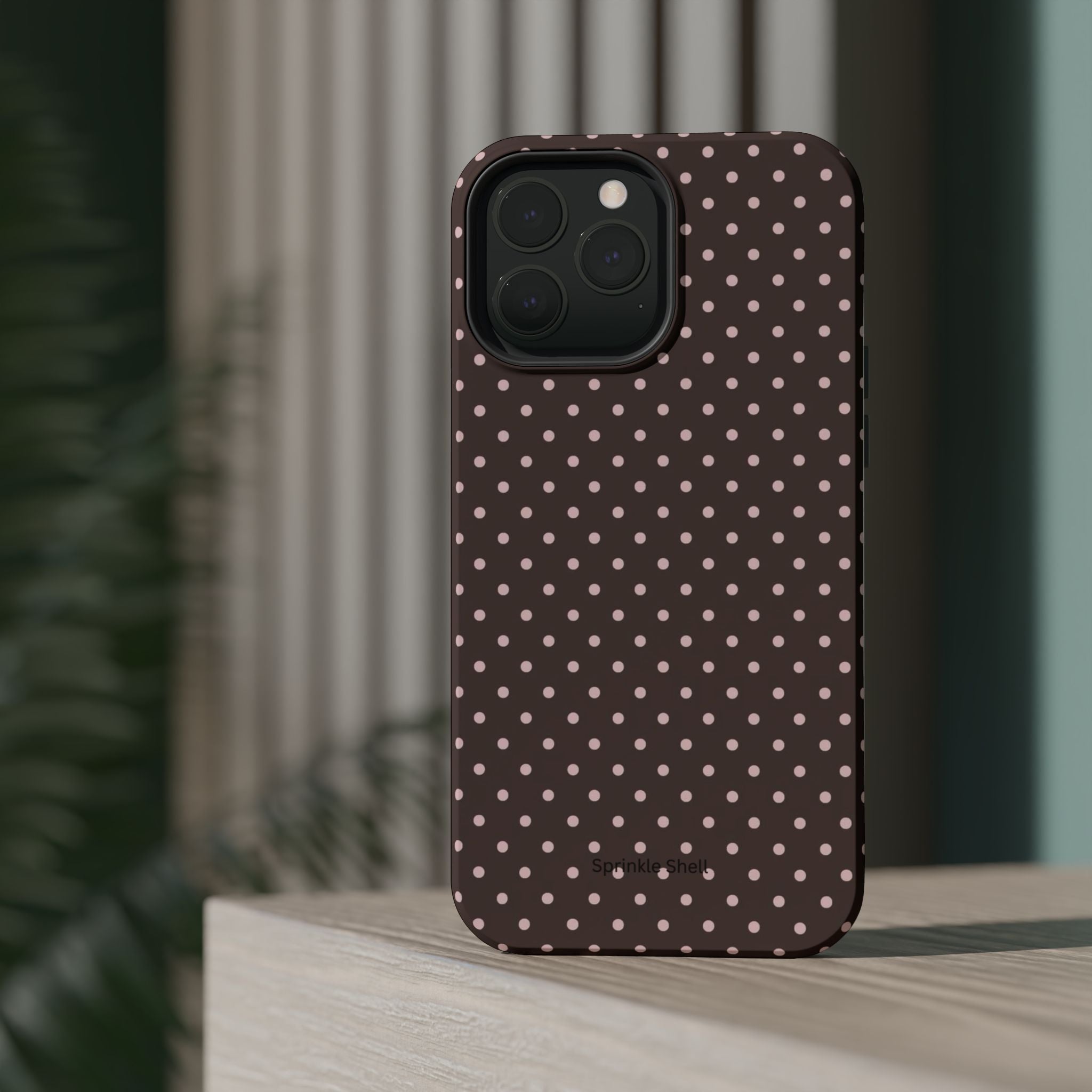 MagSafe Brown And Pink Polkadot Iphone Case