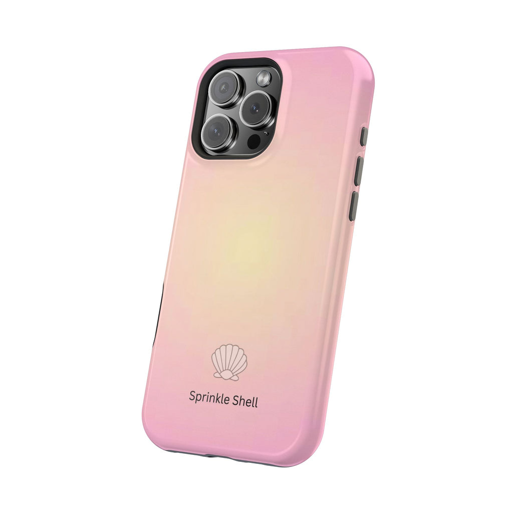 MagSafe light pink and yellow aura case