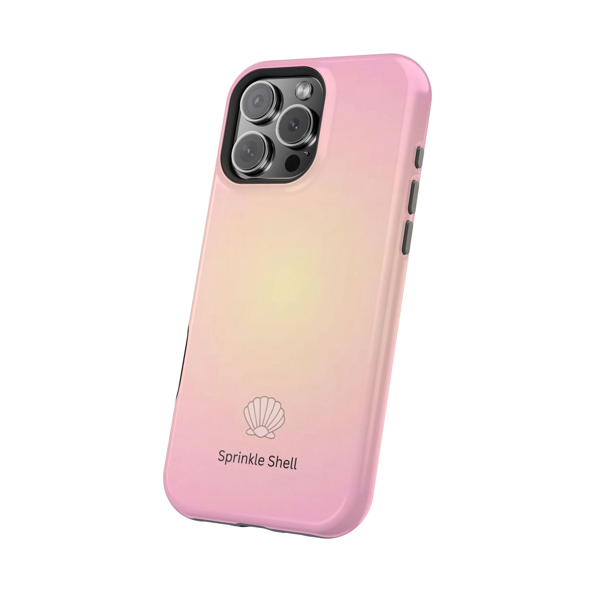 MagSafe light pink and yellow aura case
