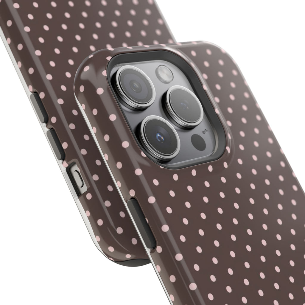 MagSafe Brown And Pink Polkadot Iphone Case