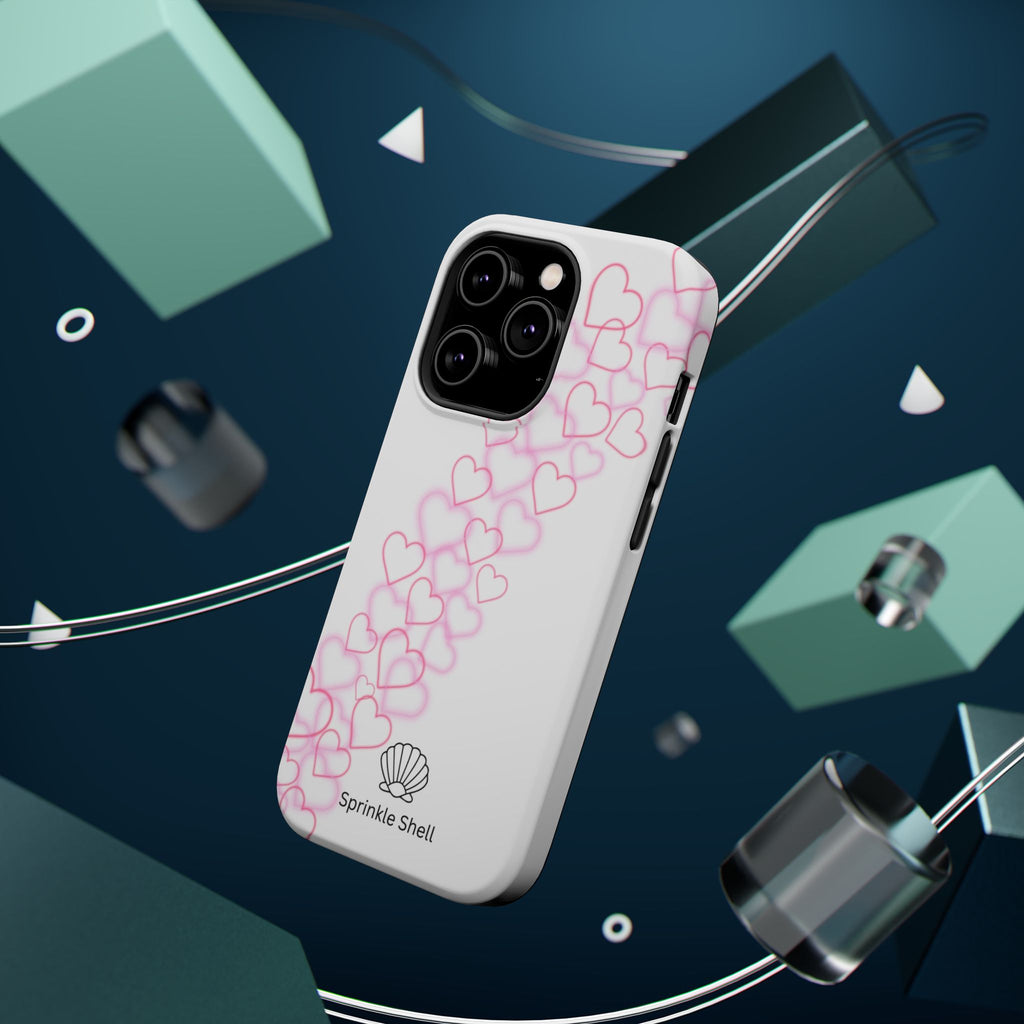 MagSafe pink hearts phone case