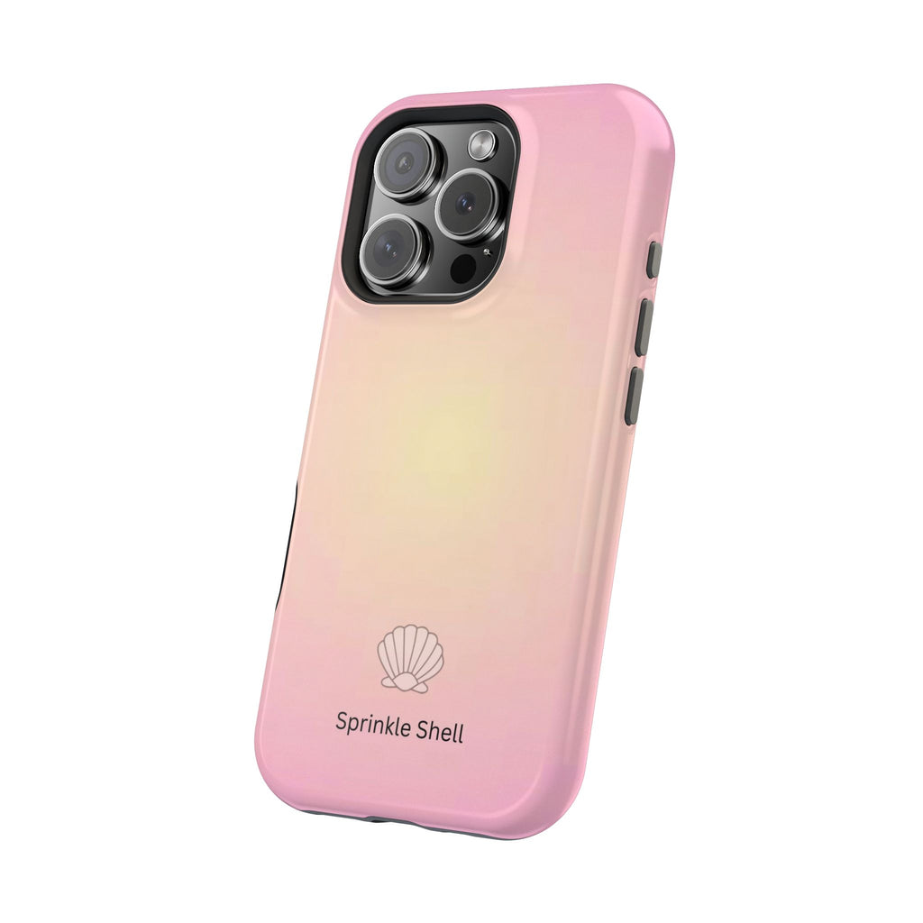 MagSafe light pink and yellow aura case