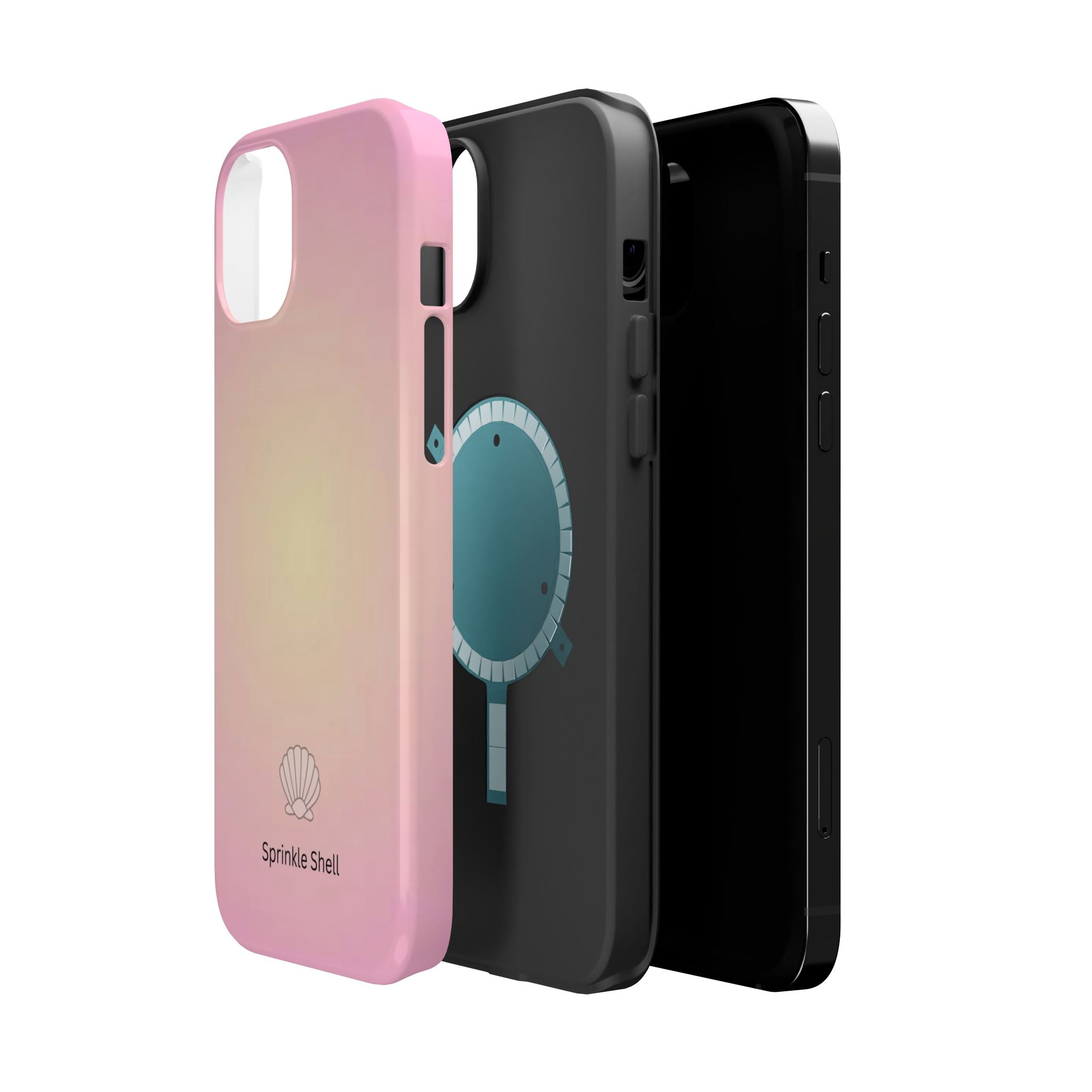 MagSafe light pink and yellow aura case