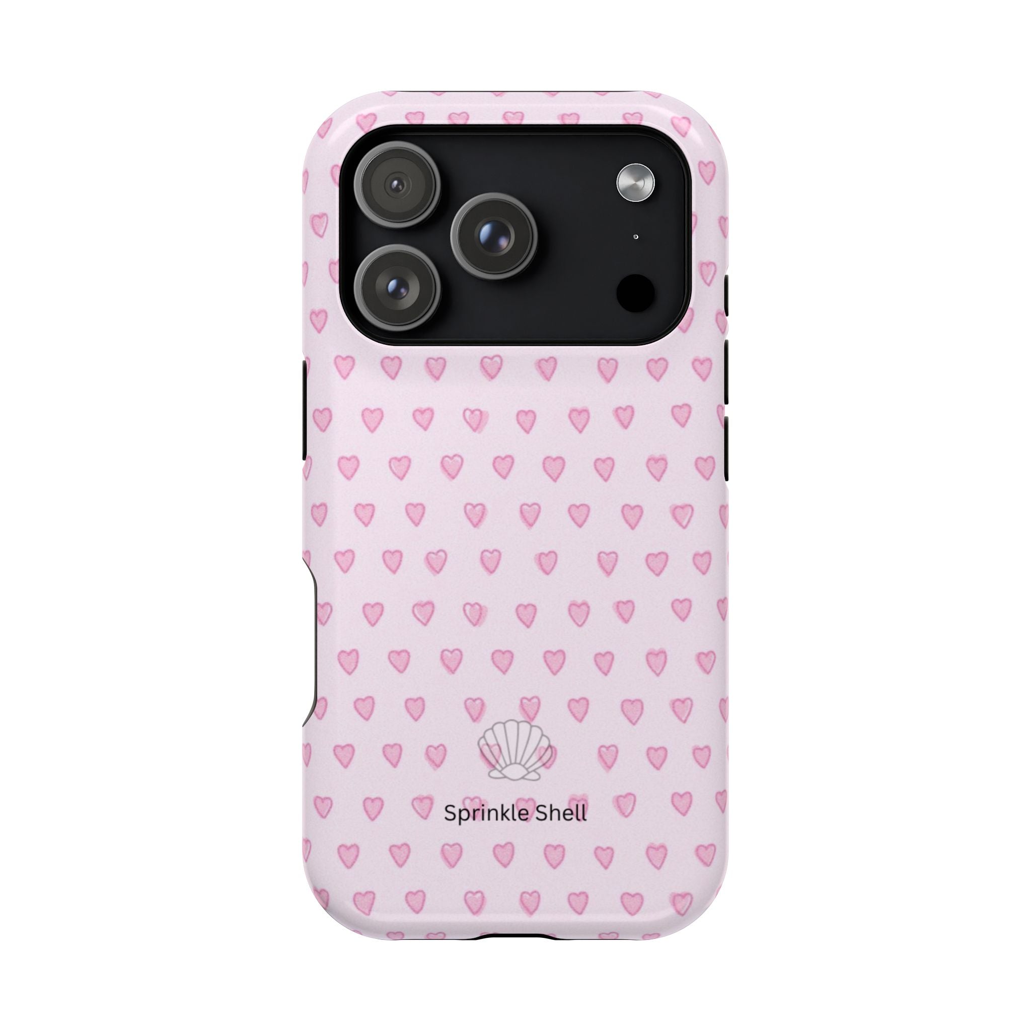 MagSafe pink hearts case
