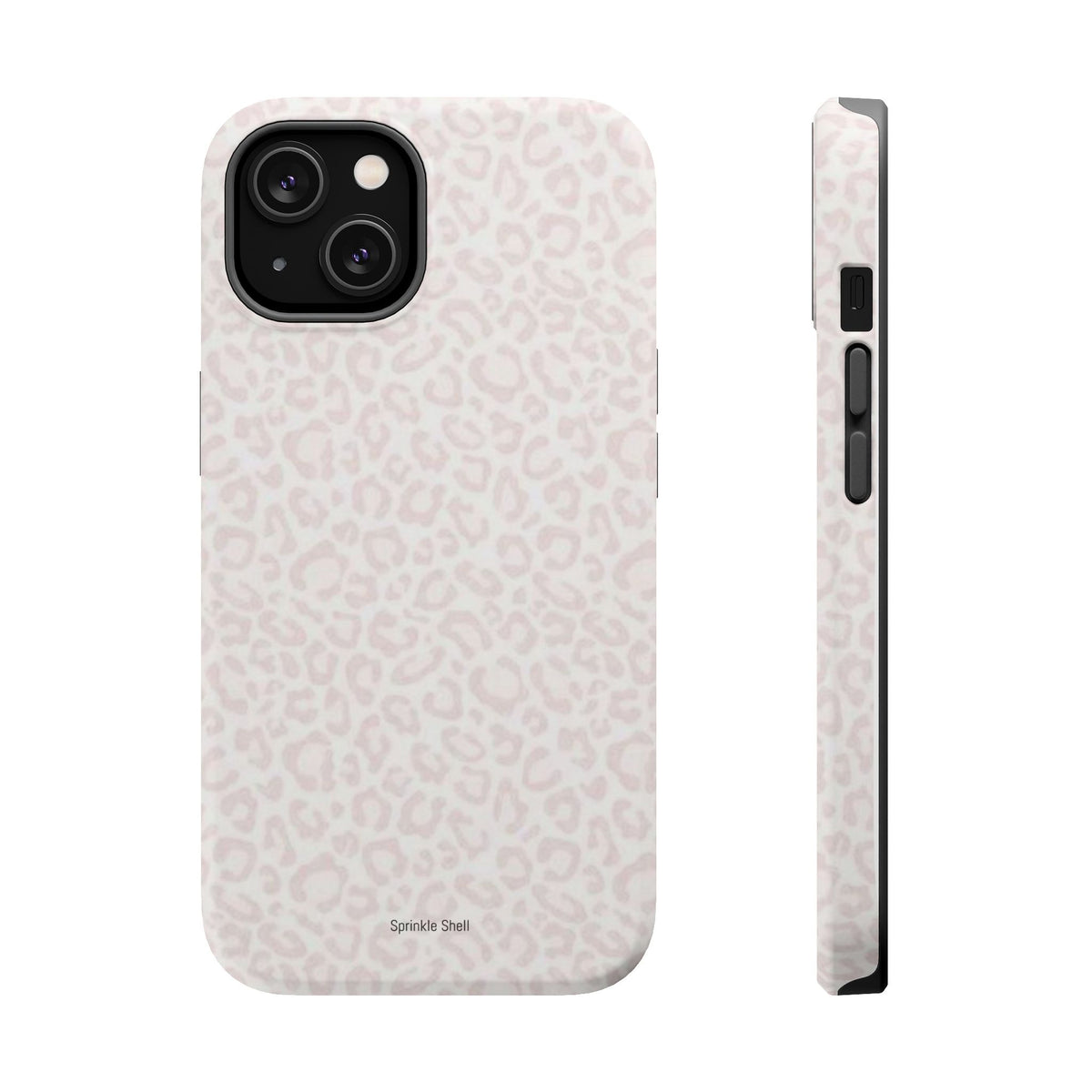 MagSafe white cheetah print case