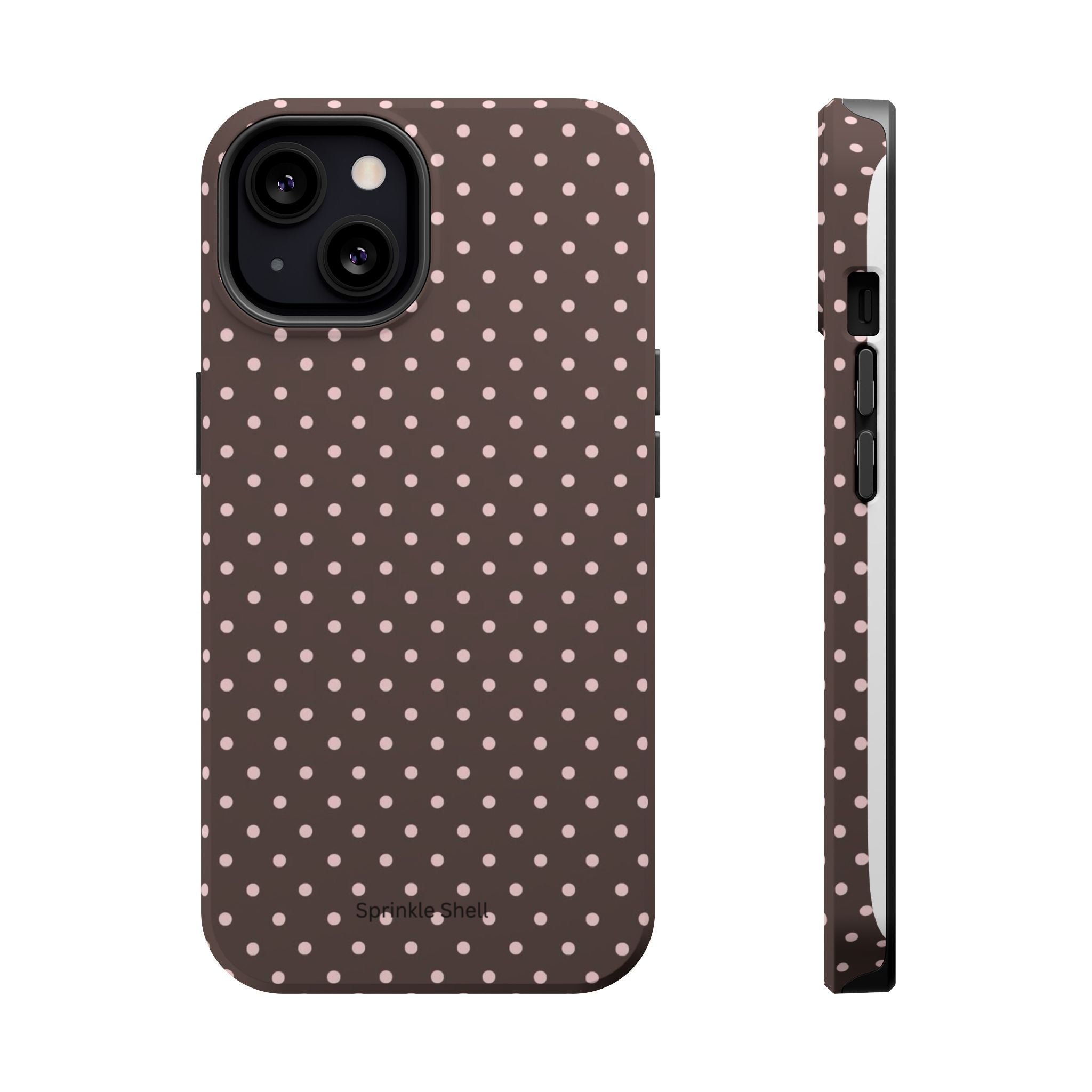 MagSafe Brown And Pink Polkadot Iphone Case