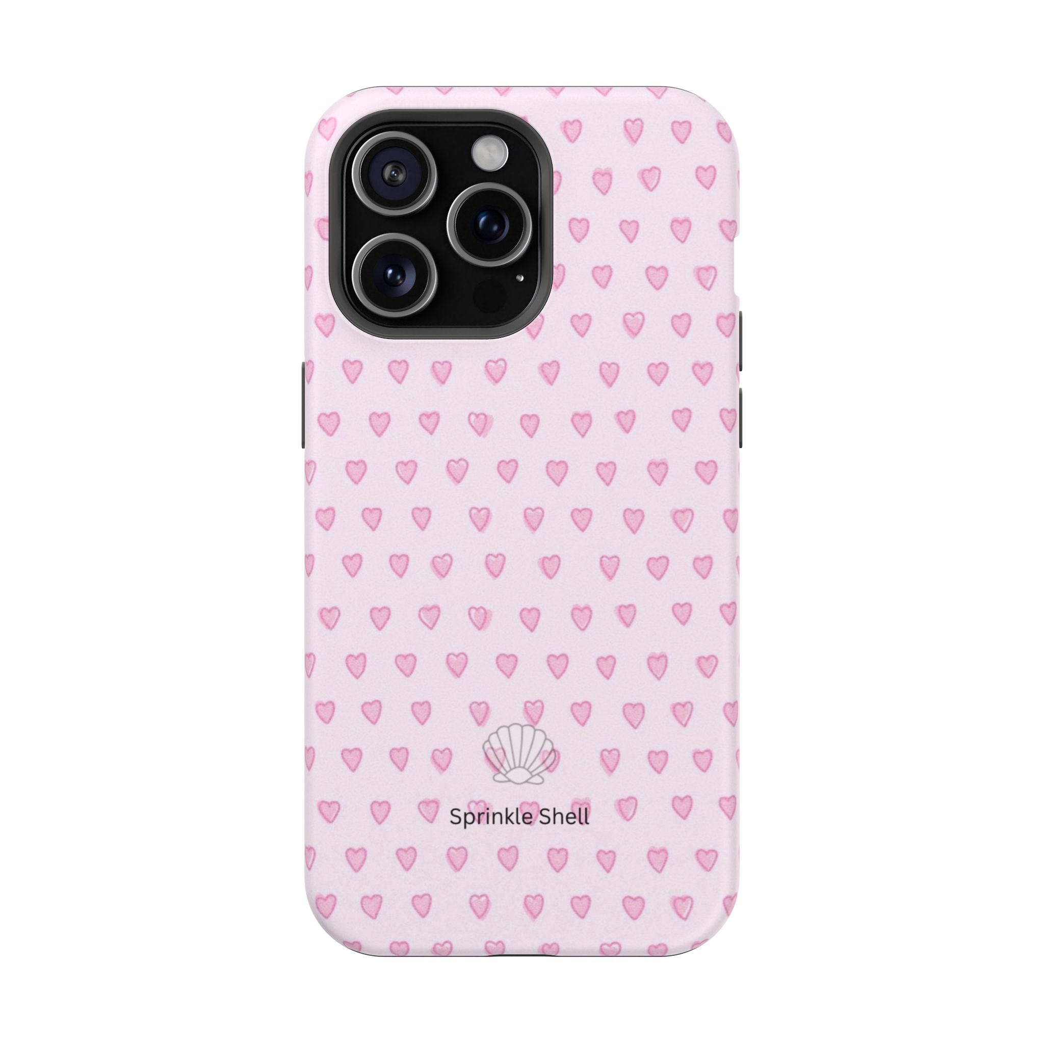 MagSafe pink hearts case