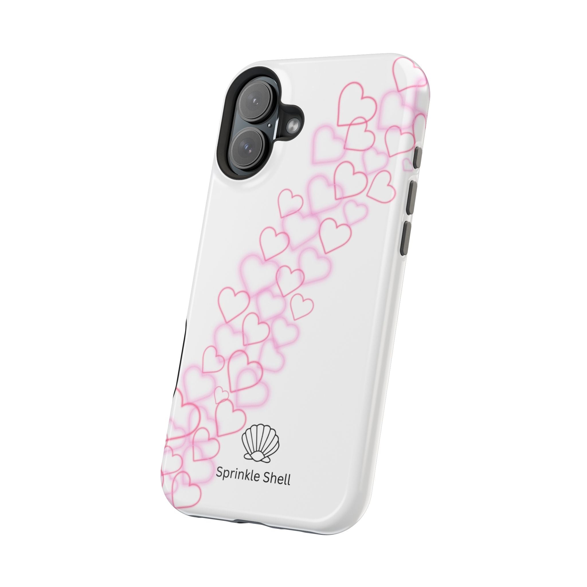 MagSafe pink hearts phone case