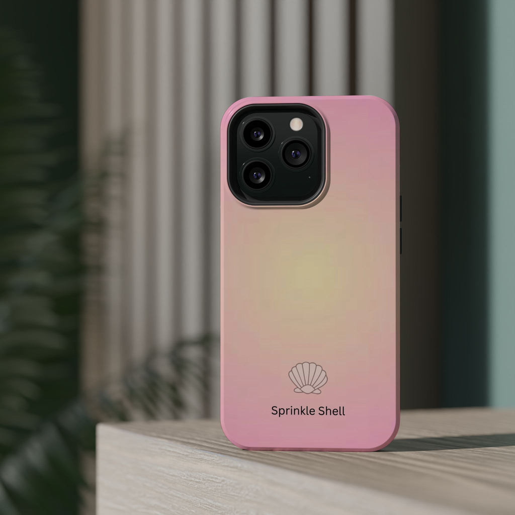 MagSafe light pink and yellow aura case