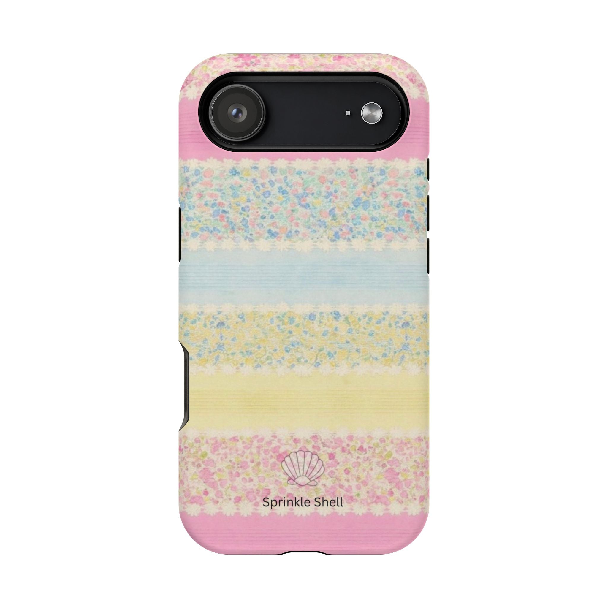 MagSafe pastel floral striped case