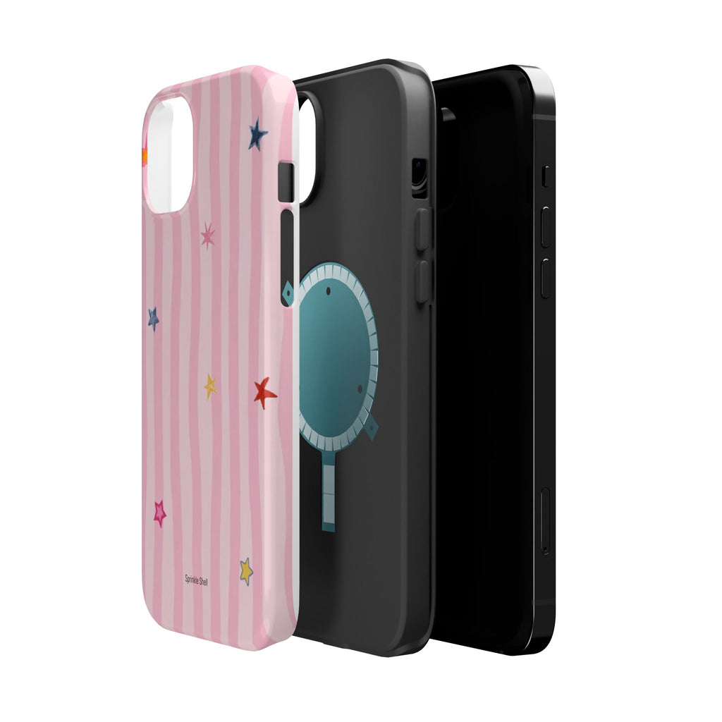 MagSafe pink lines & stars case