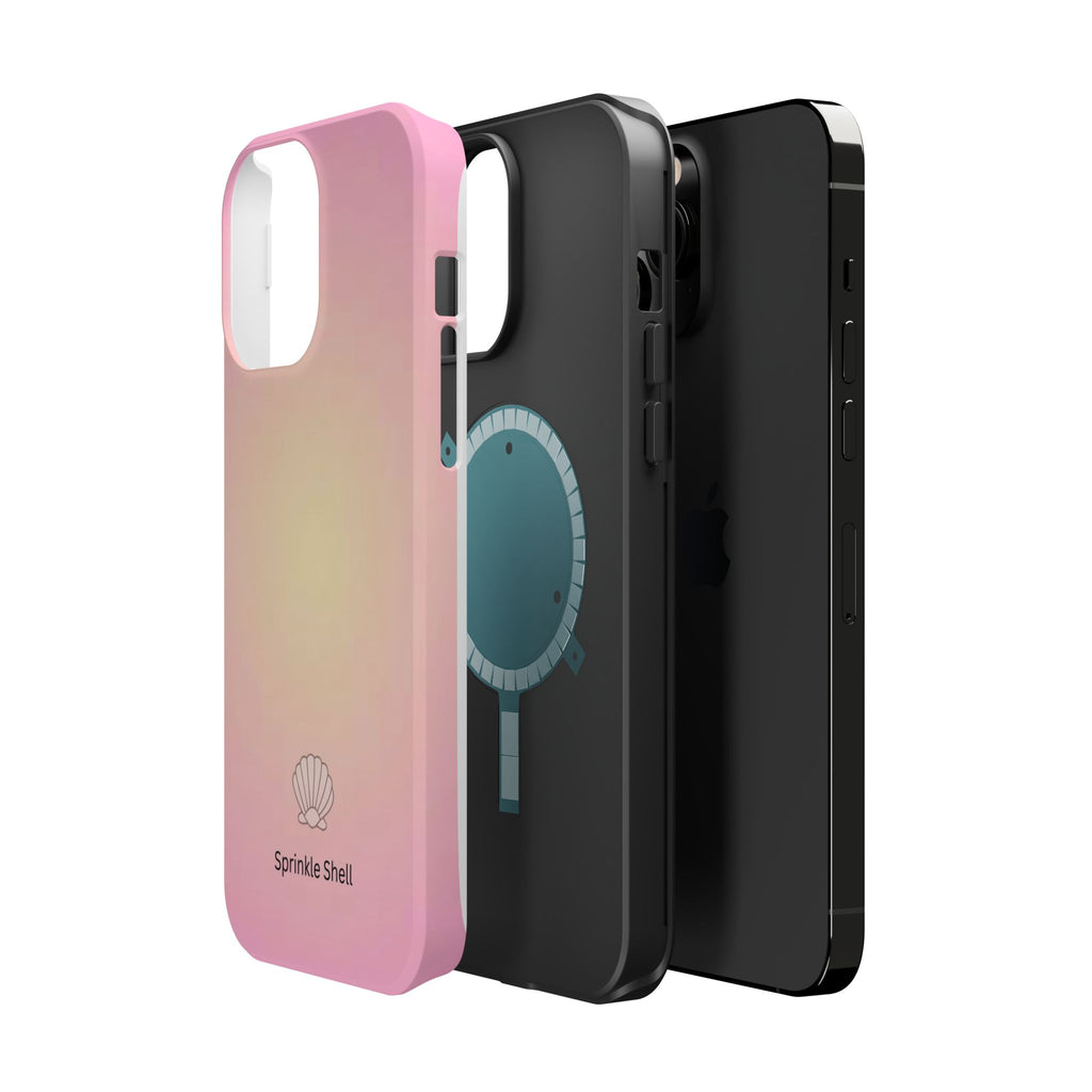 MagSafe light pink and yellow aura case