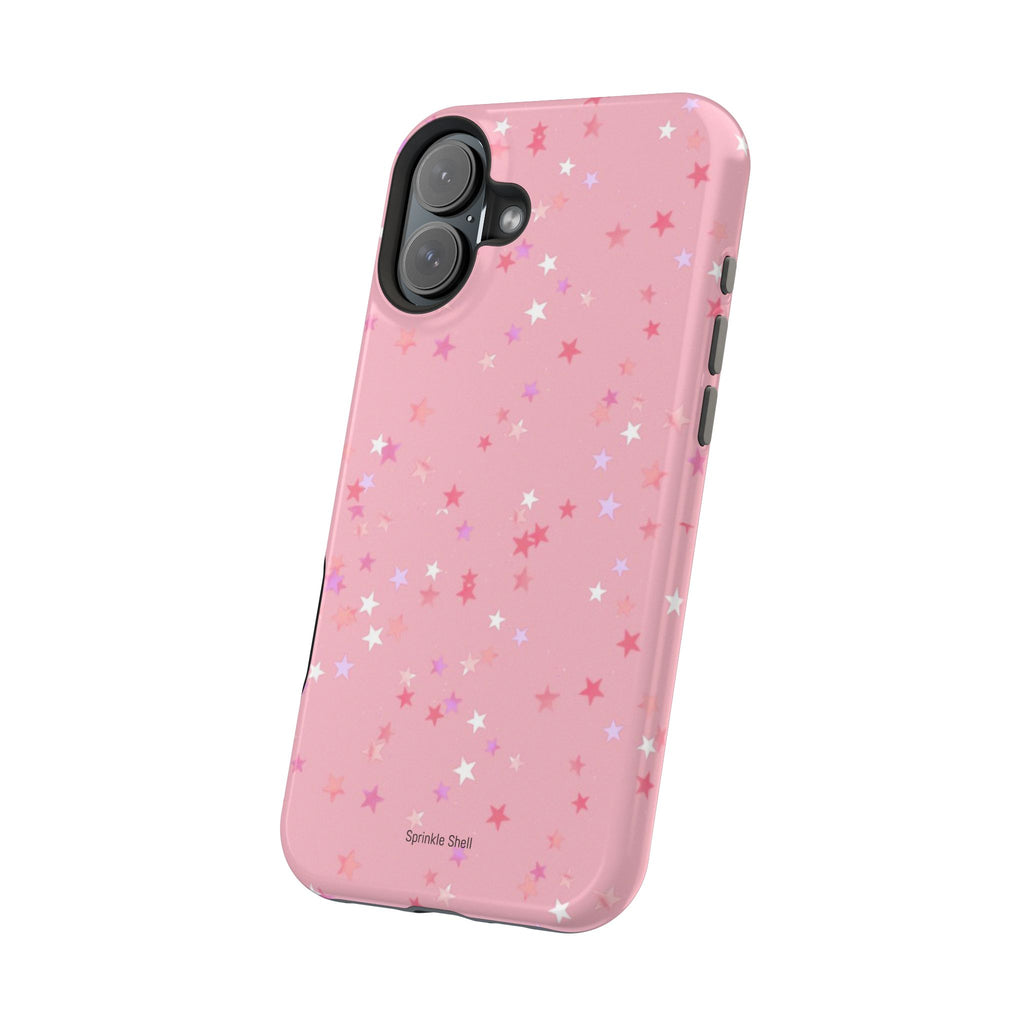 MagSafe pink multicolor stars case