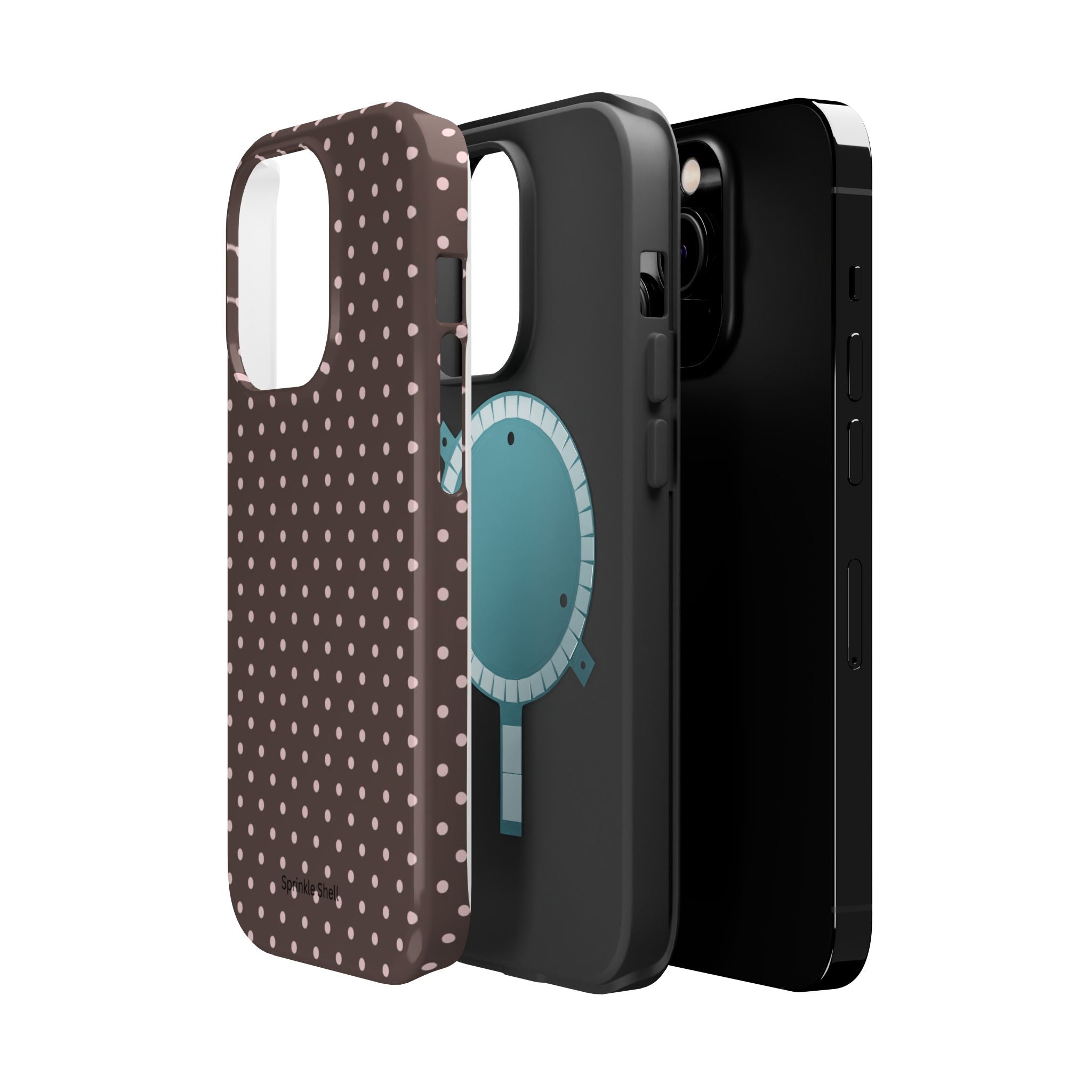 MagSafe Brown And Pink Polkadot Iphone Case