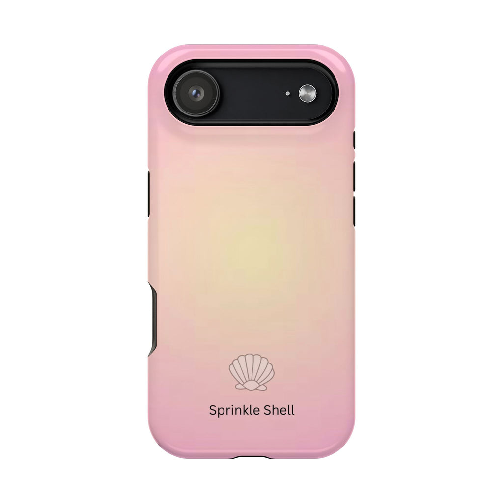 MagSafe light pink and yellow aura case