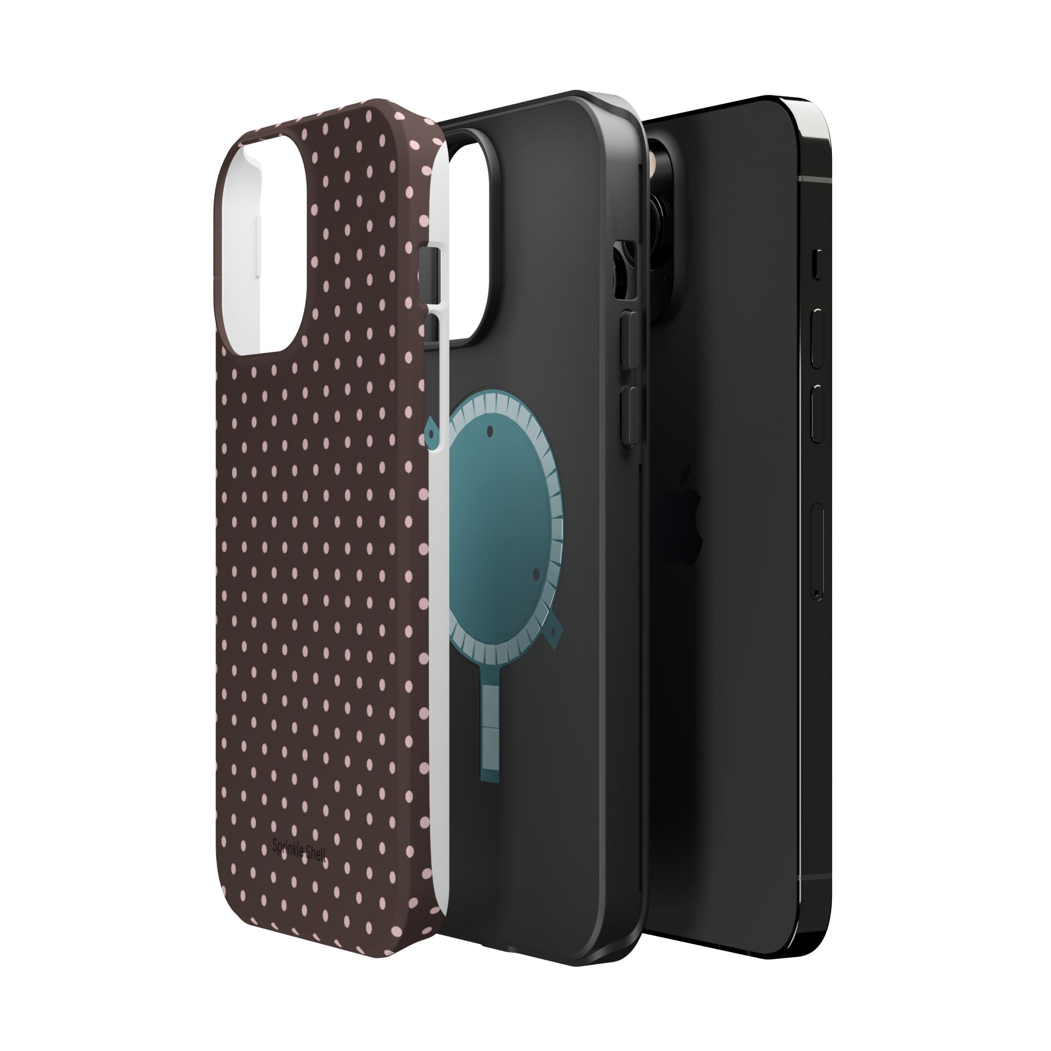 MagSafe Brown And Pink Polkadot Iphone Case