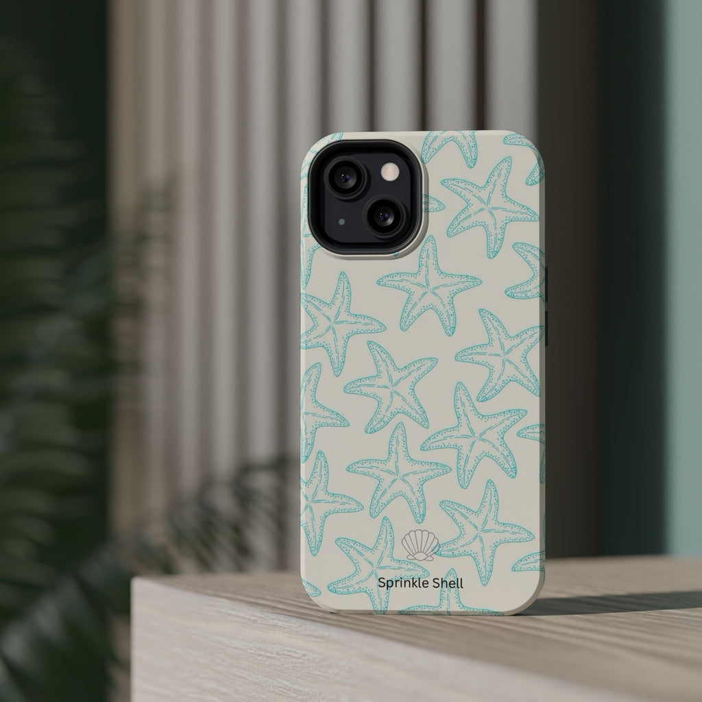 MagSafe teal starfish case