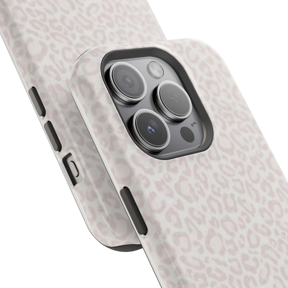 MagSafe white cheetah print case