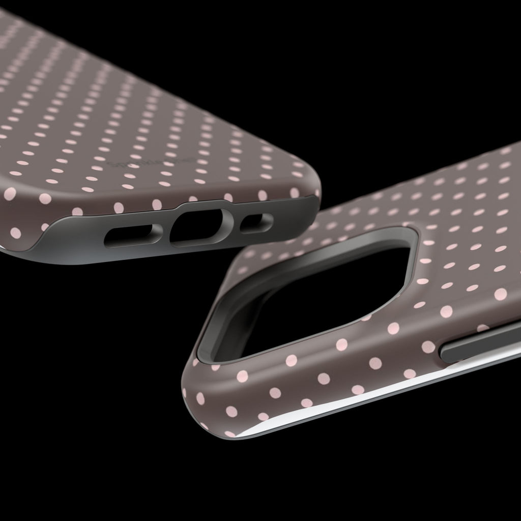 MagSafe Brown And Pink Polkadot Iphone Case