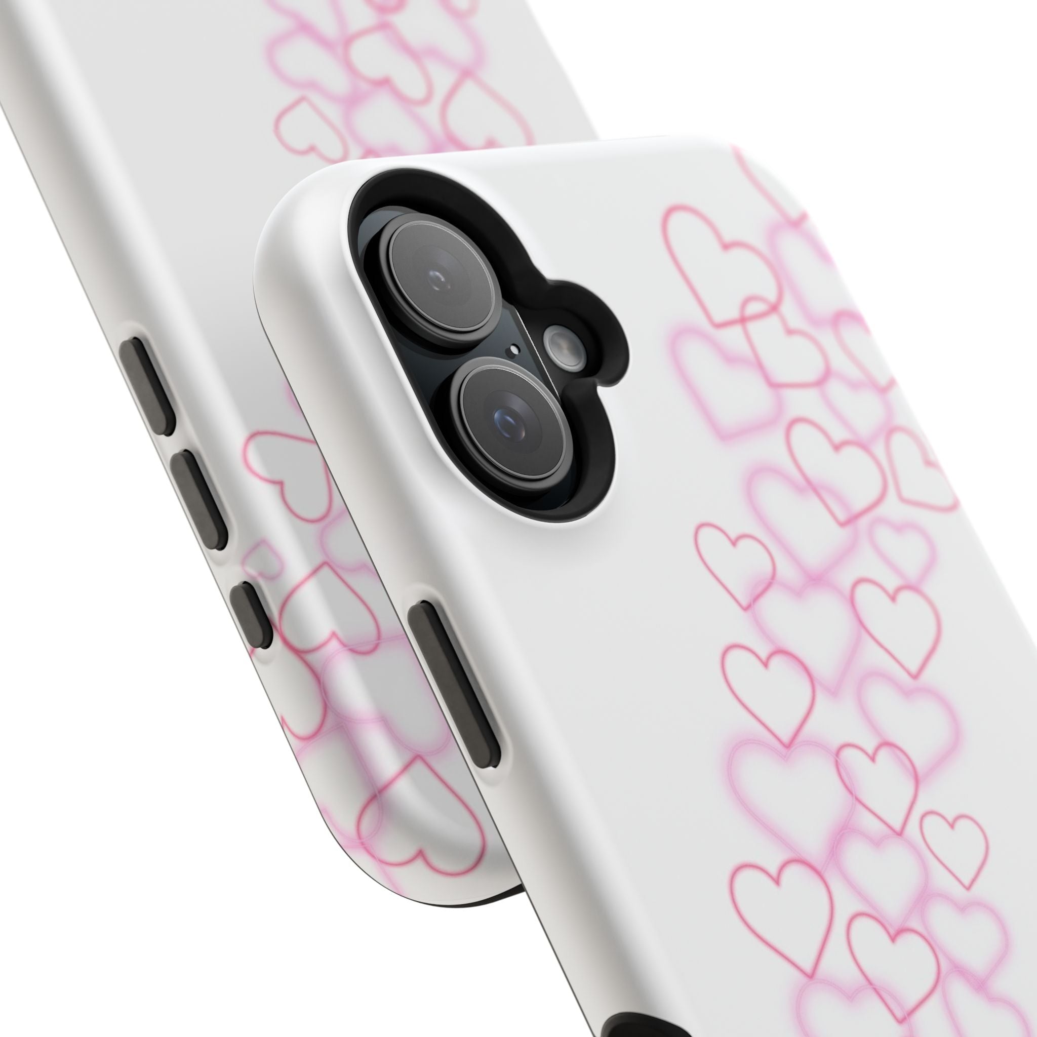 MagSafe pink hearts phone case