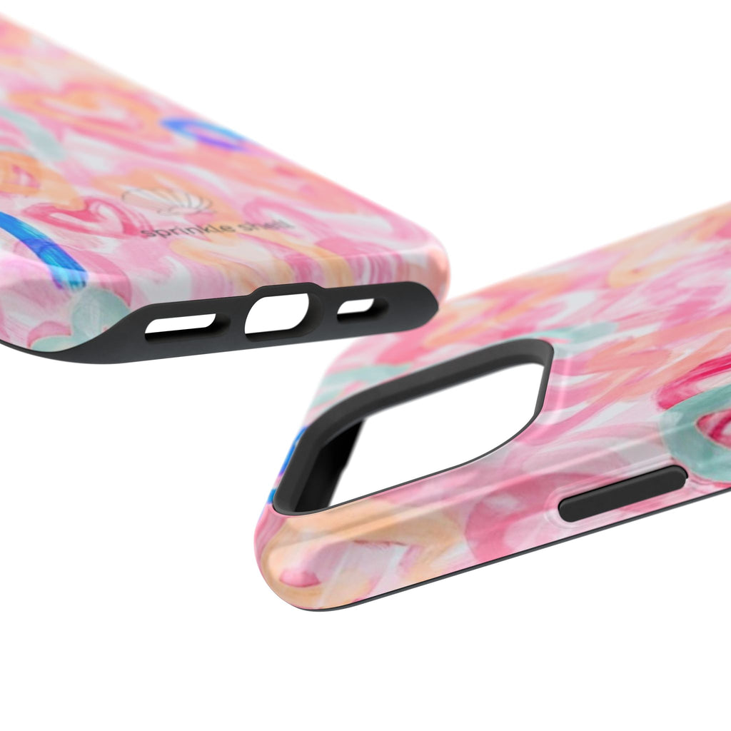 MagSafe rainbow hearts case
