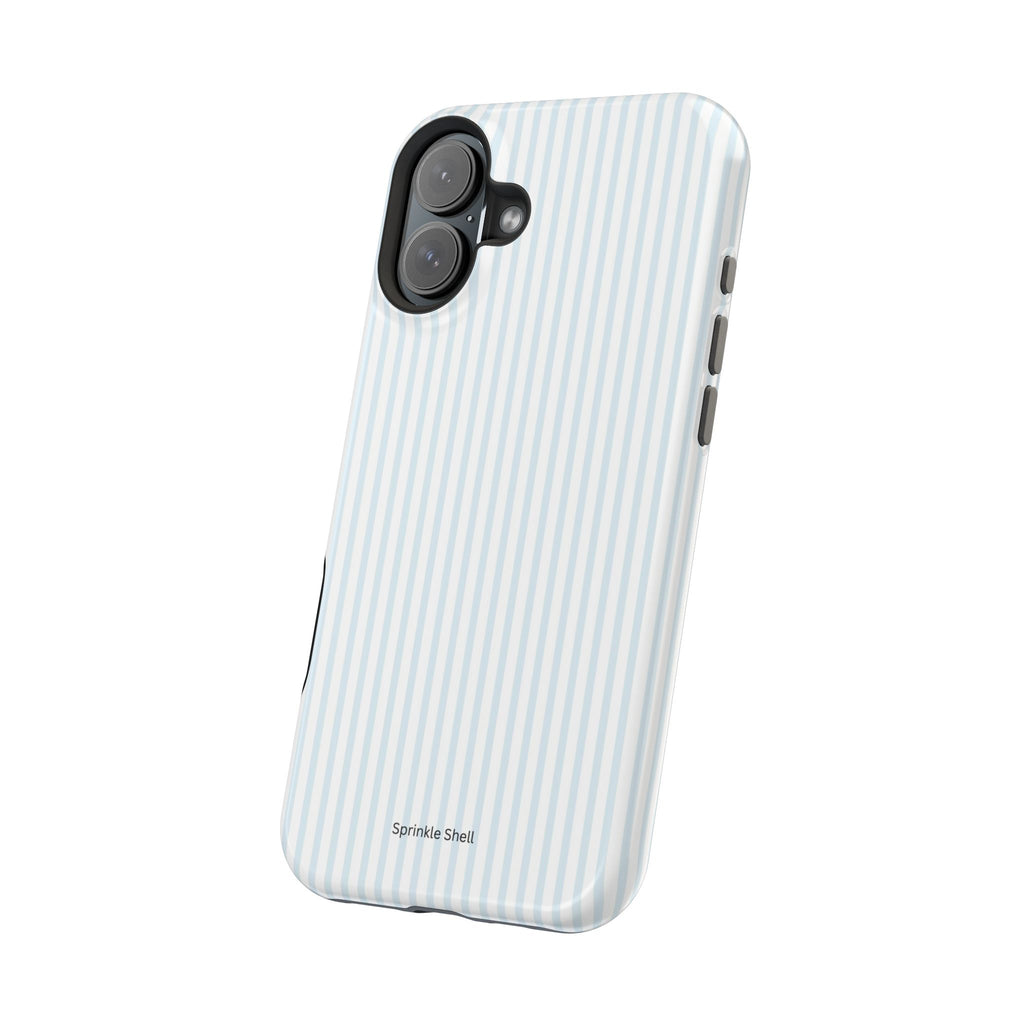 MagSafe light blue stripes iphone case