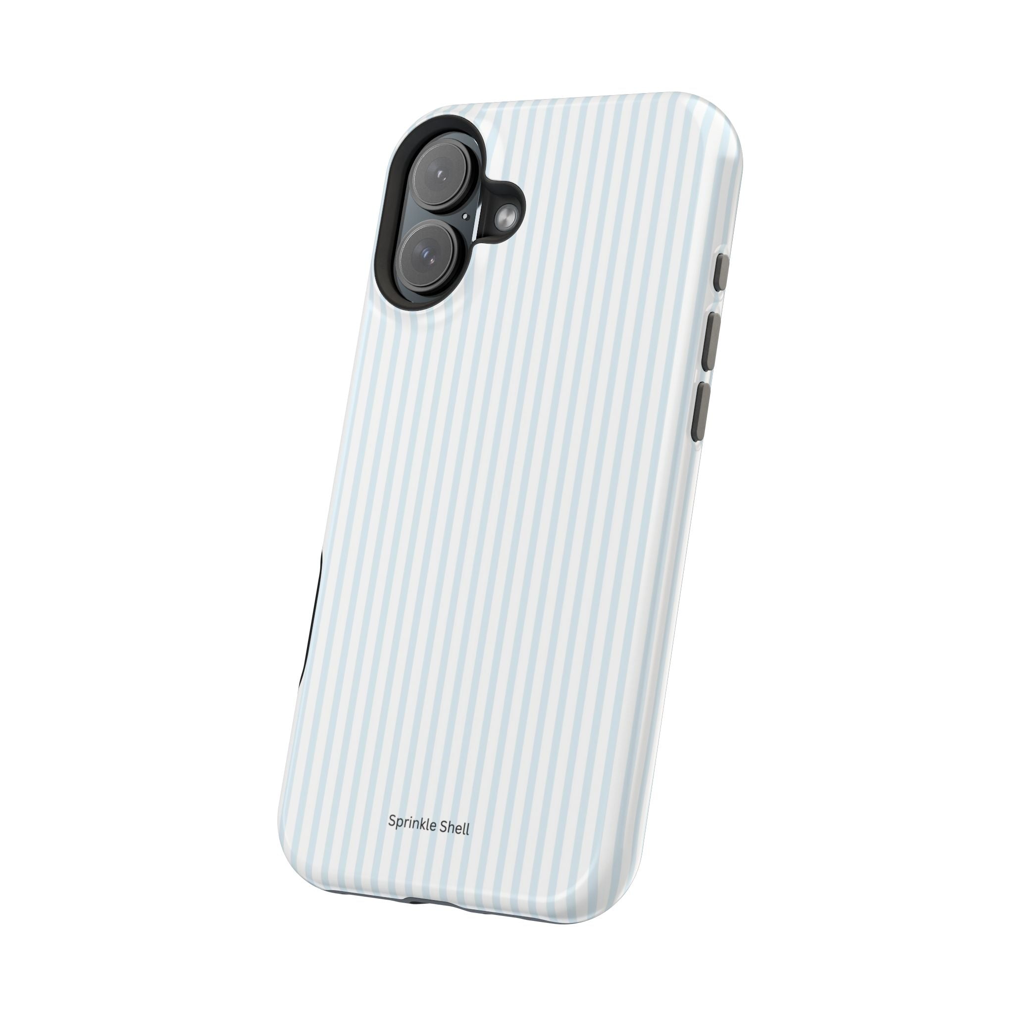MagSafe light blue stripes iphone case