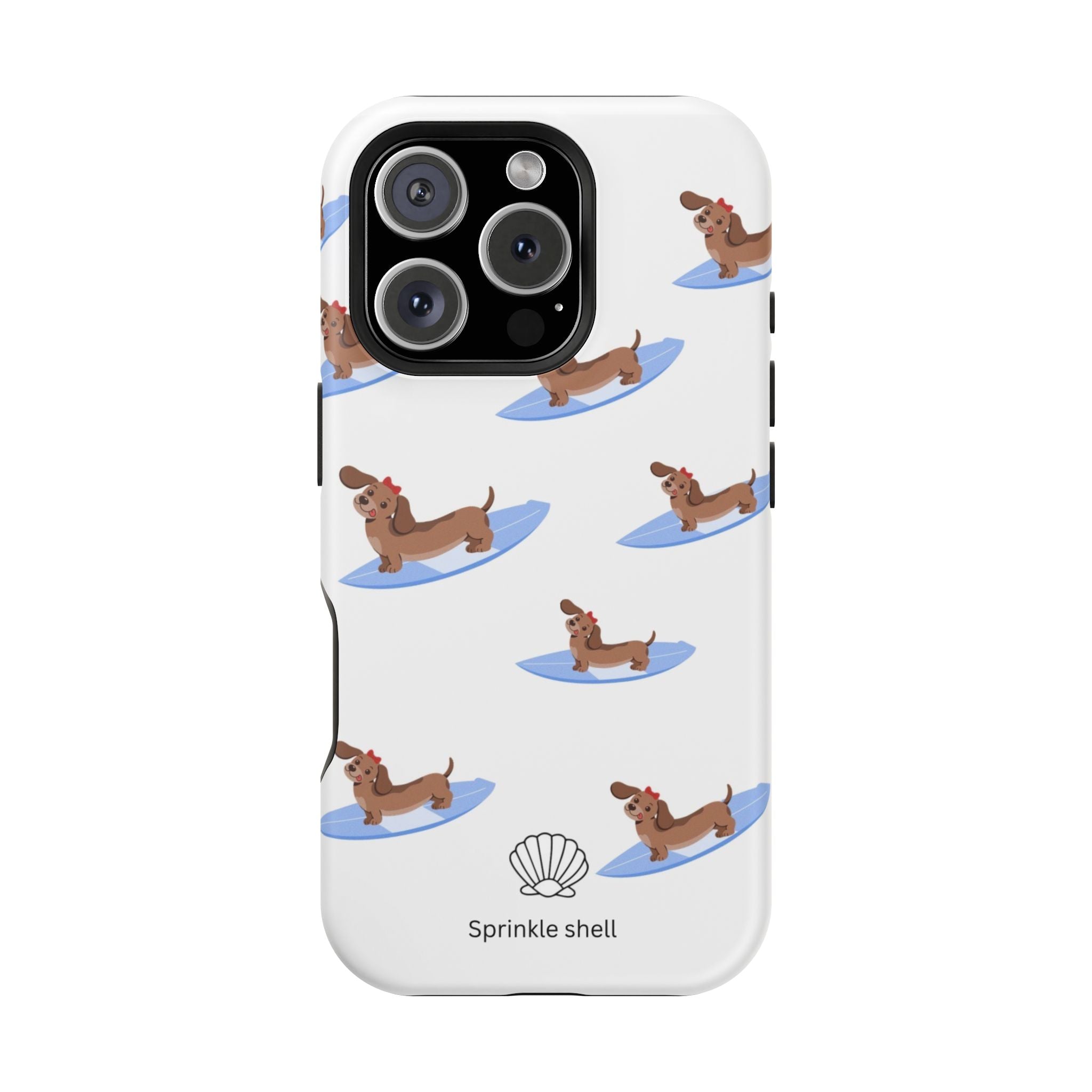 MagSafe surfing dachsund phone case