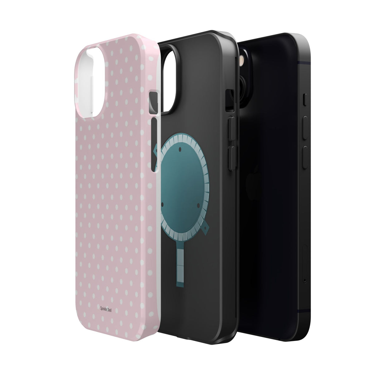 MagSafe light pink polka dots case