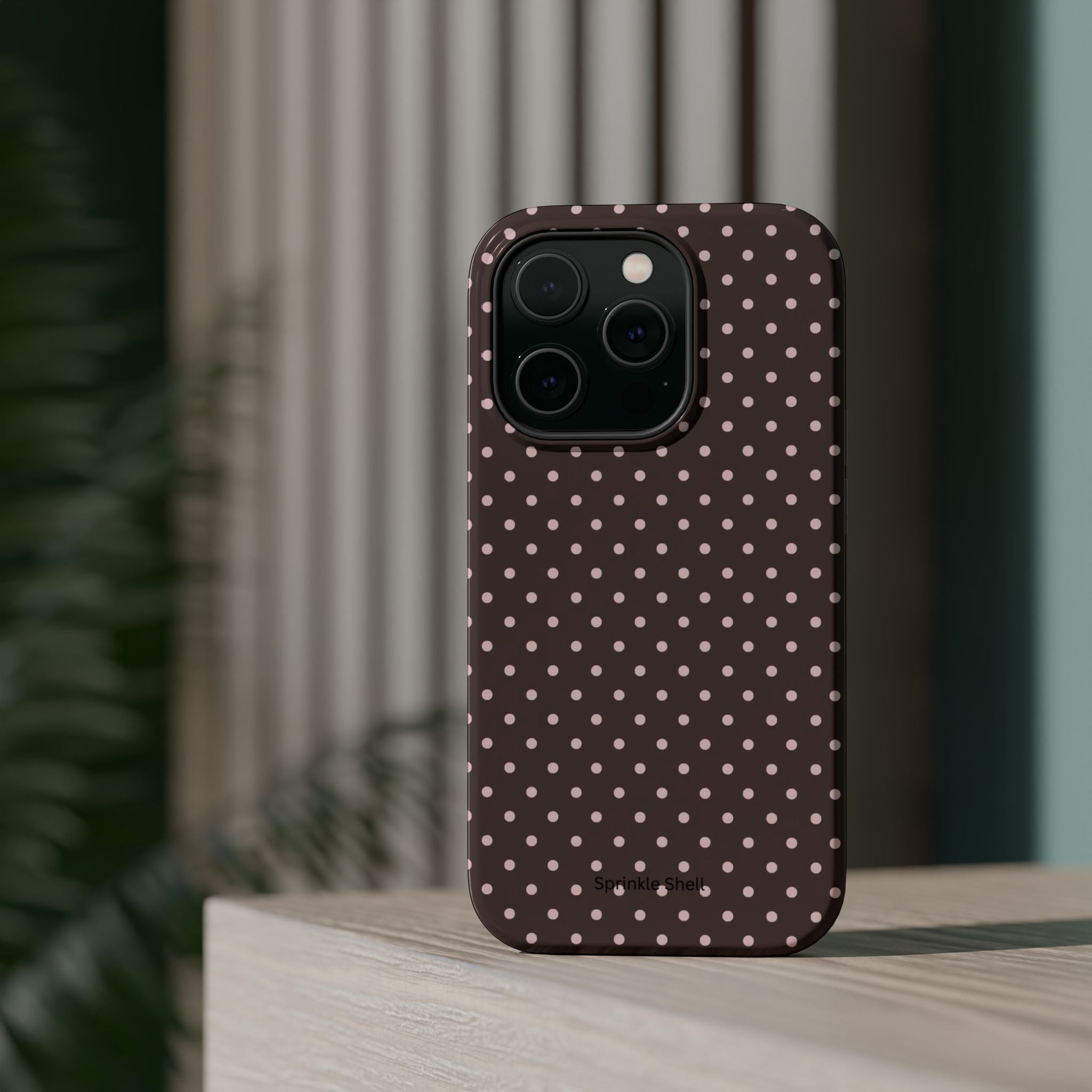 MagSafe Brown And Pink Polkadot Iphone Case