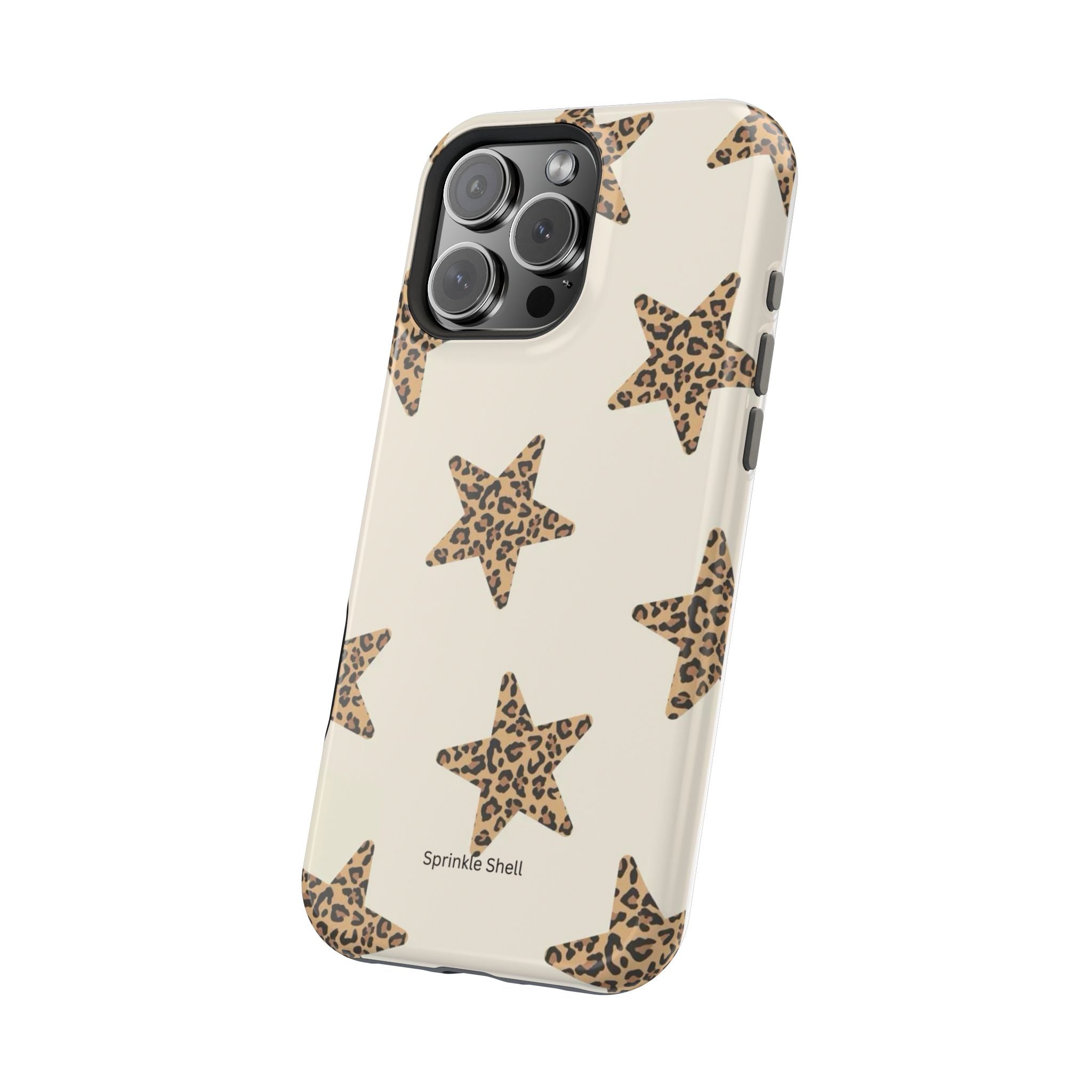 MagSafe Cheetah Print Stars iPhone Case