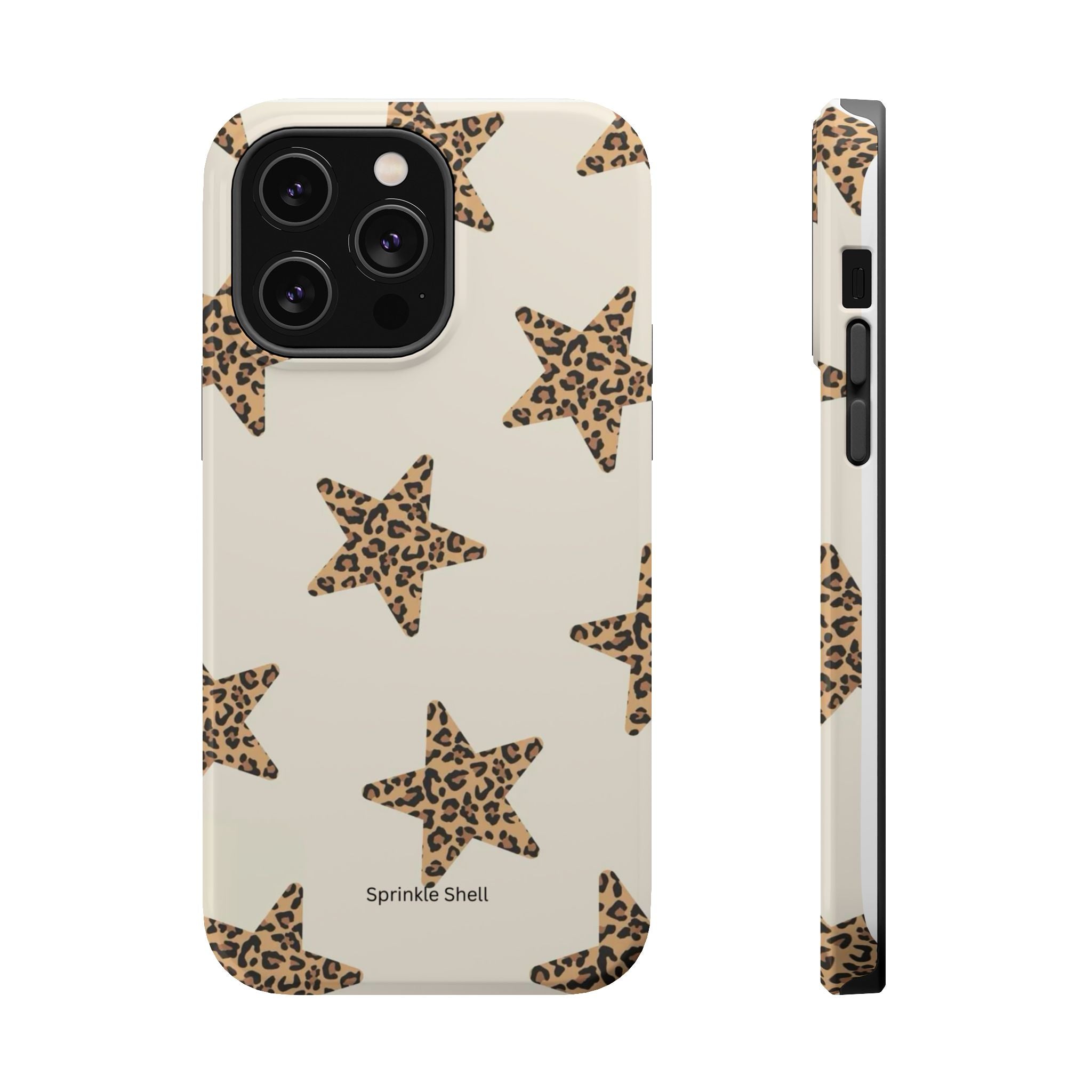MagSafe Cheetah Print Stars iPhone Case
