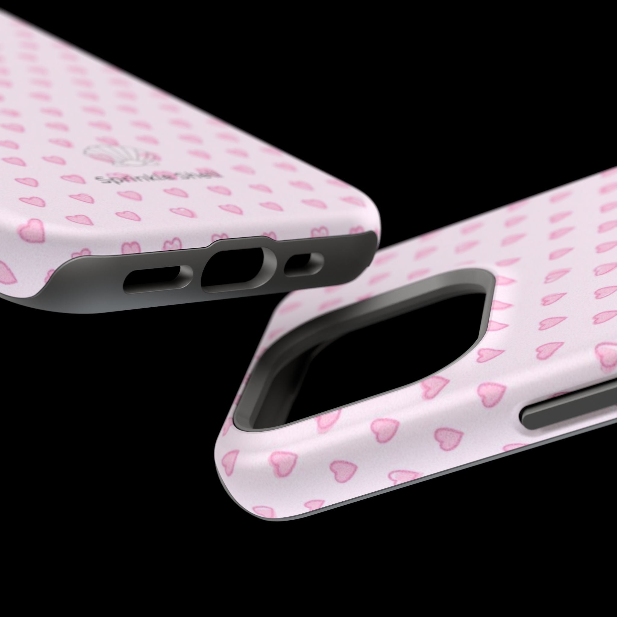 MagSafe pink hearts case