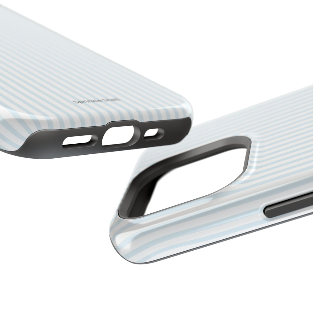 MagSafe light blue stripes iphone case