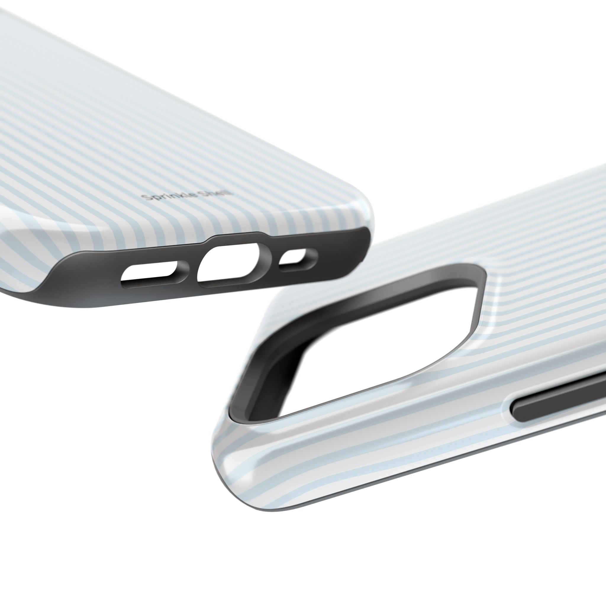 MagSafe light blue stripes iphone case