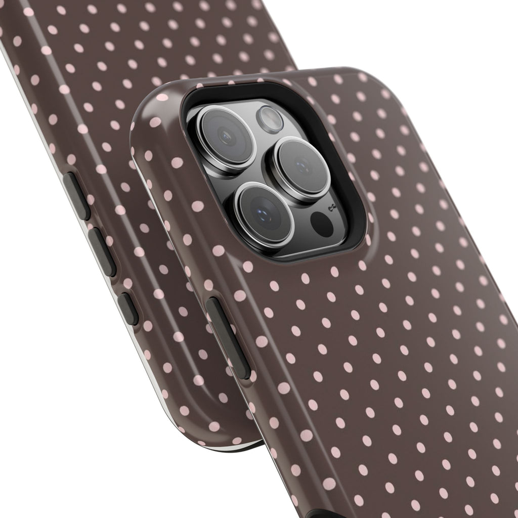 MagSafe Brown And Pink Polkadot Iphone Case