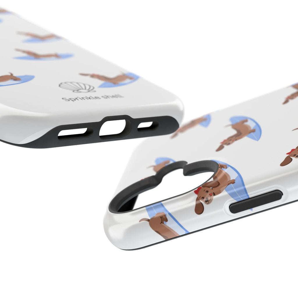 MagSafe surfing dachsund phone case