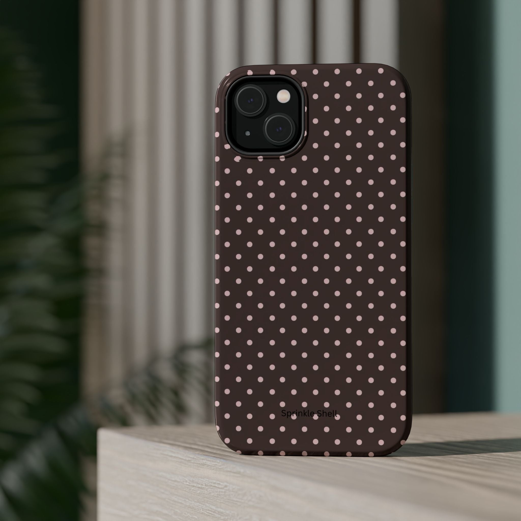 MagSafe Brown And Pink Polkadot Iphone Case