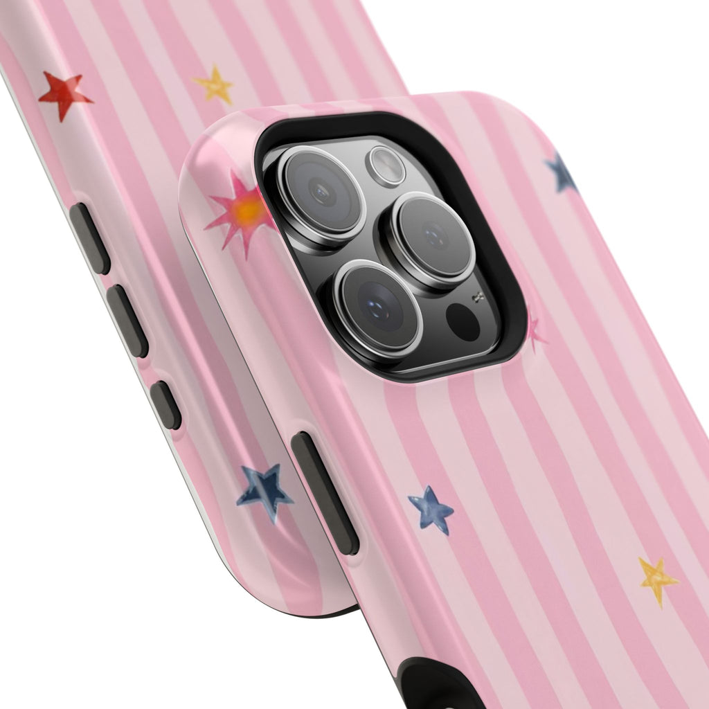 MagSafe pink lines & stars case