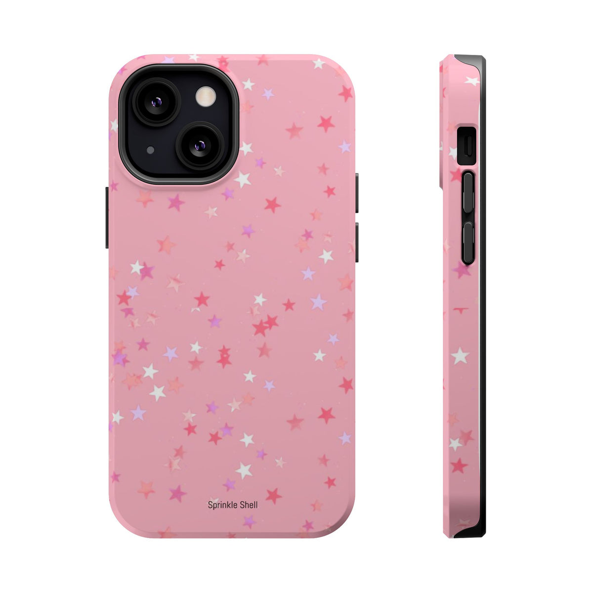 MagSafe pink multicolor stars case