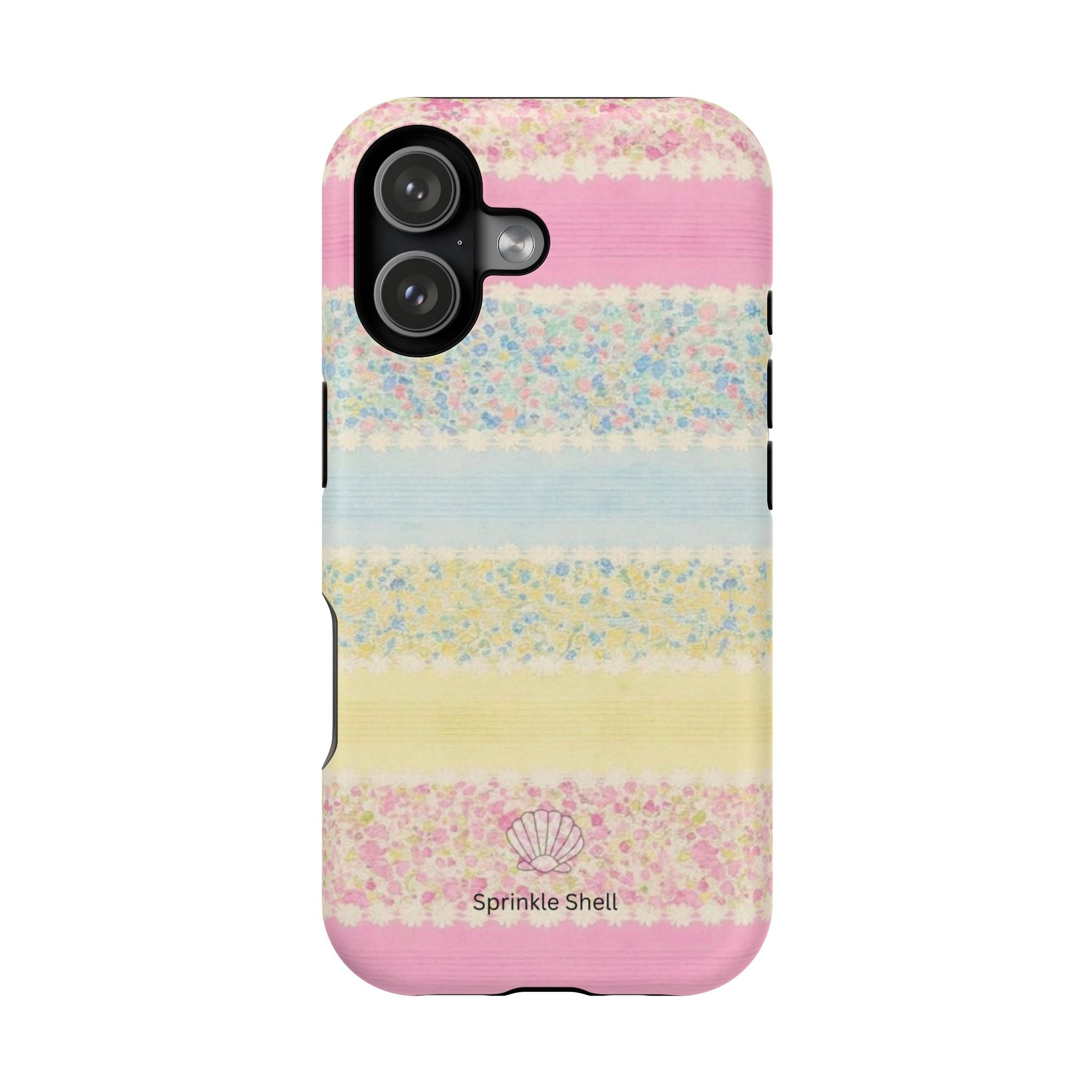 MagSafe pastel floral striped case
