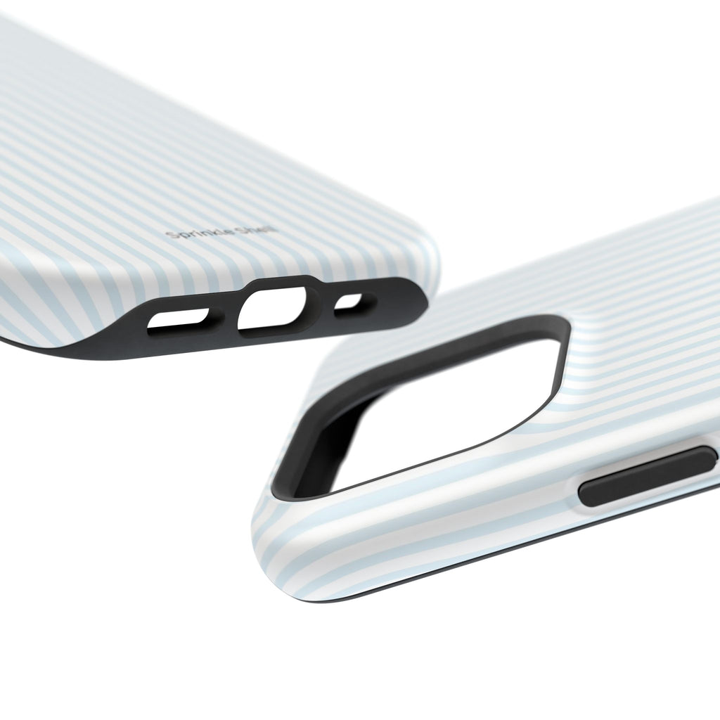 MagSafe light blue stripes iphone case