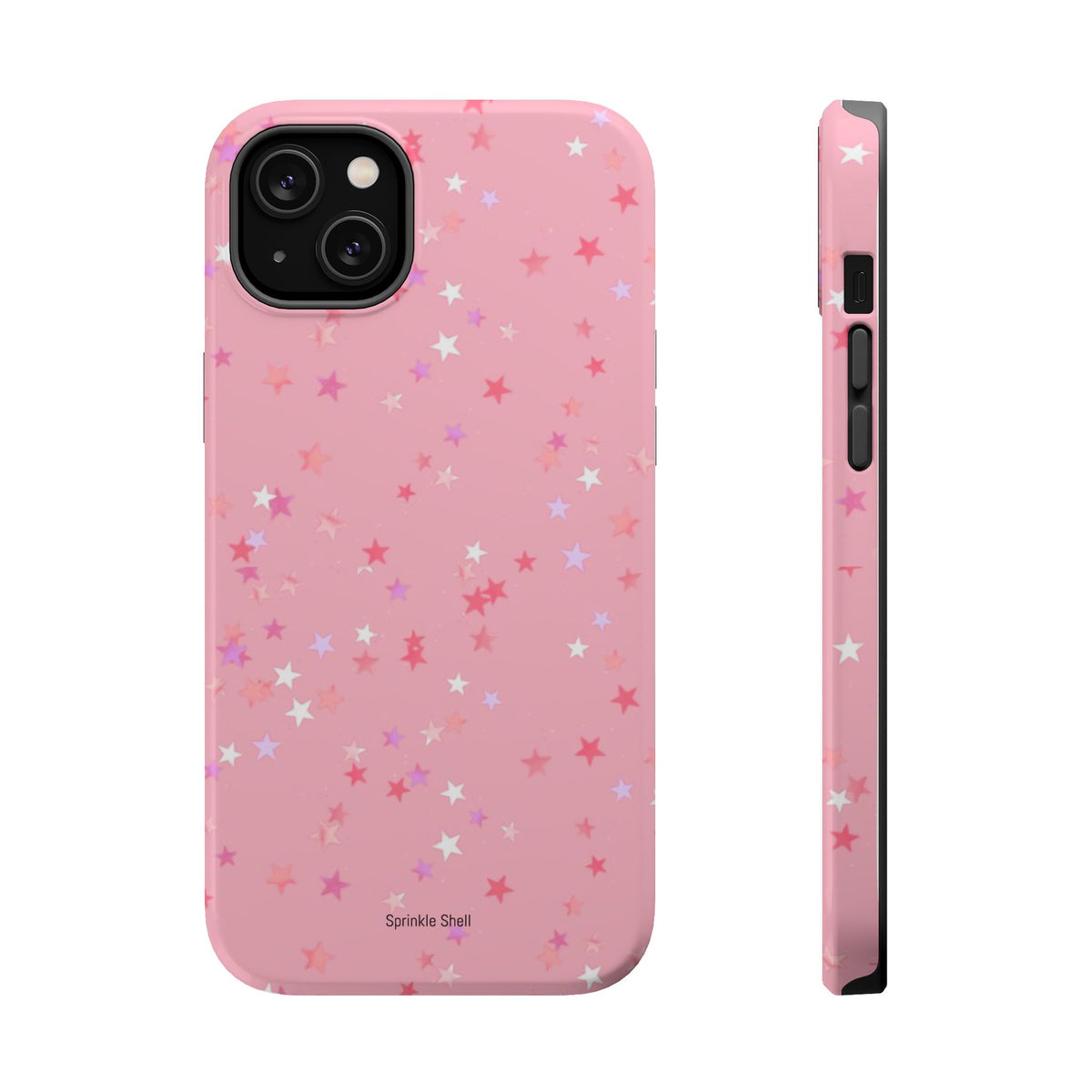 MagSafe pink multicolor stars case