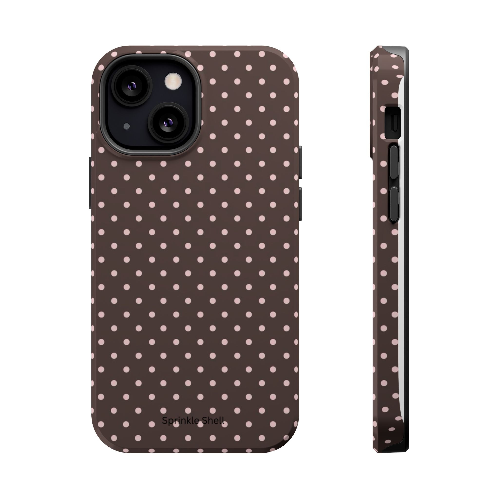 MagSafe Brown And Pink Polkadot Iphone Case