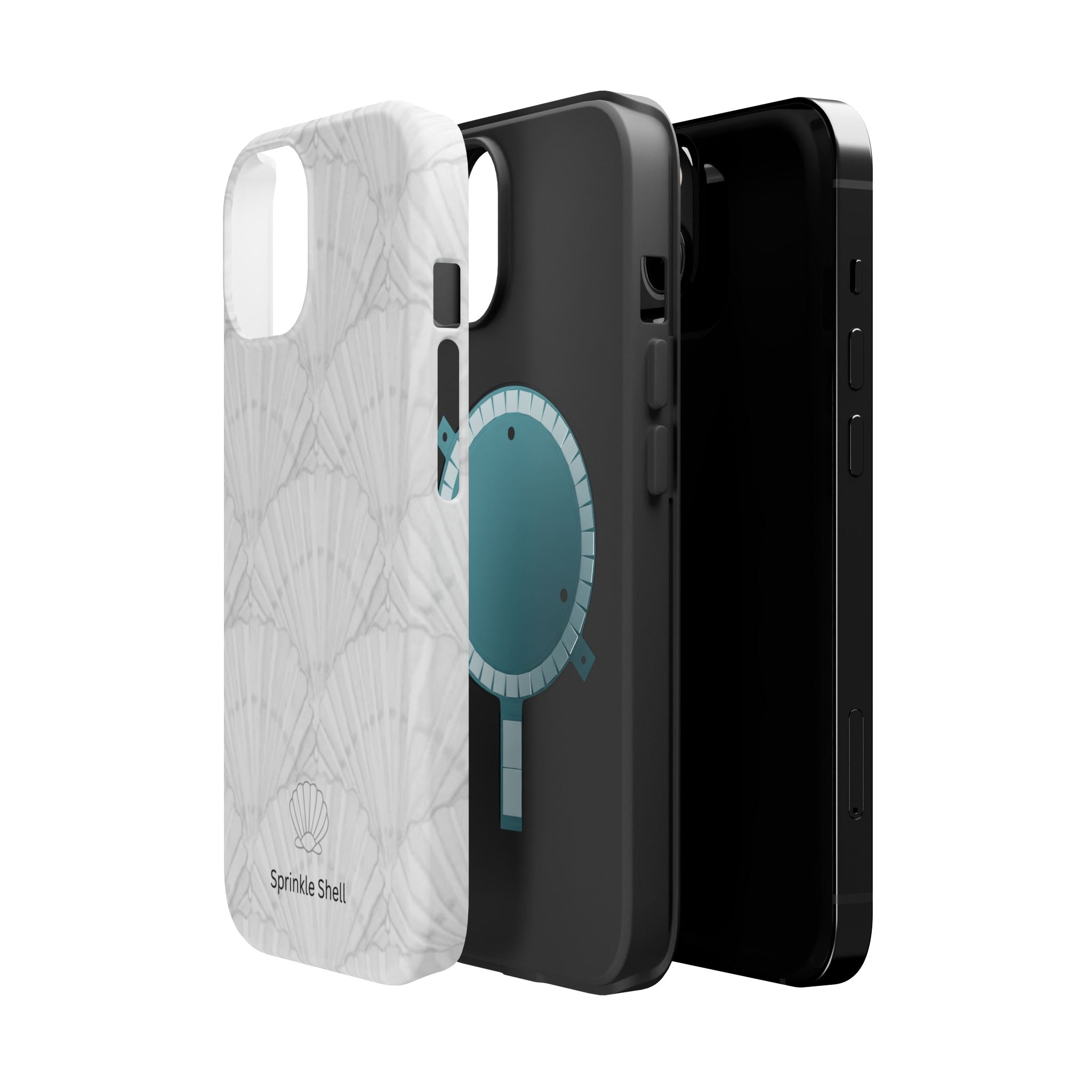 Shell-Pattern Magnetic Impact Phone Case — Protective Modular iPhone Cover
