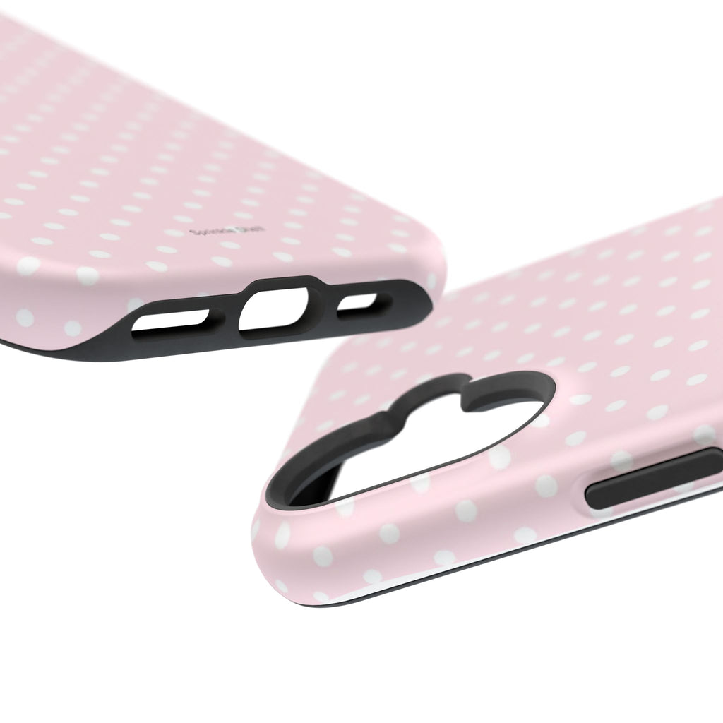 MagSafe light pink polka dots case