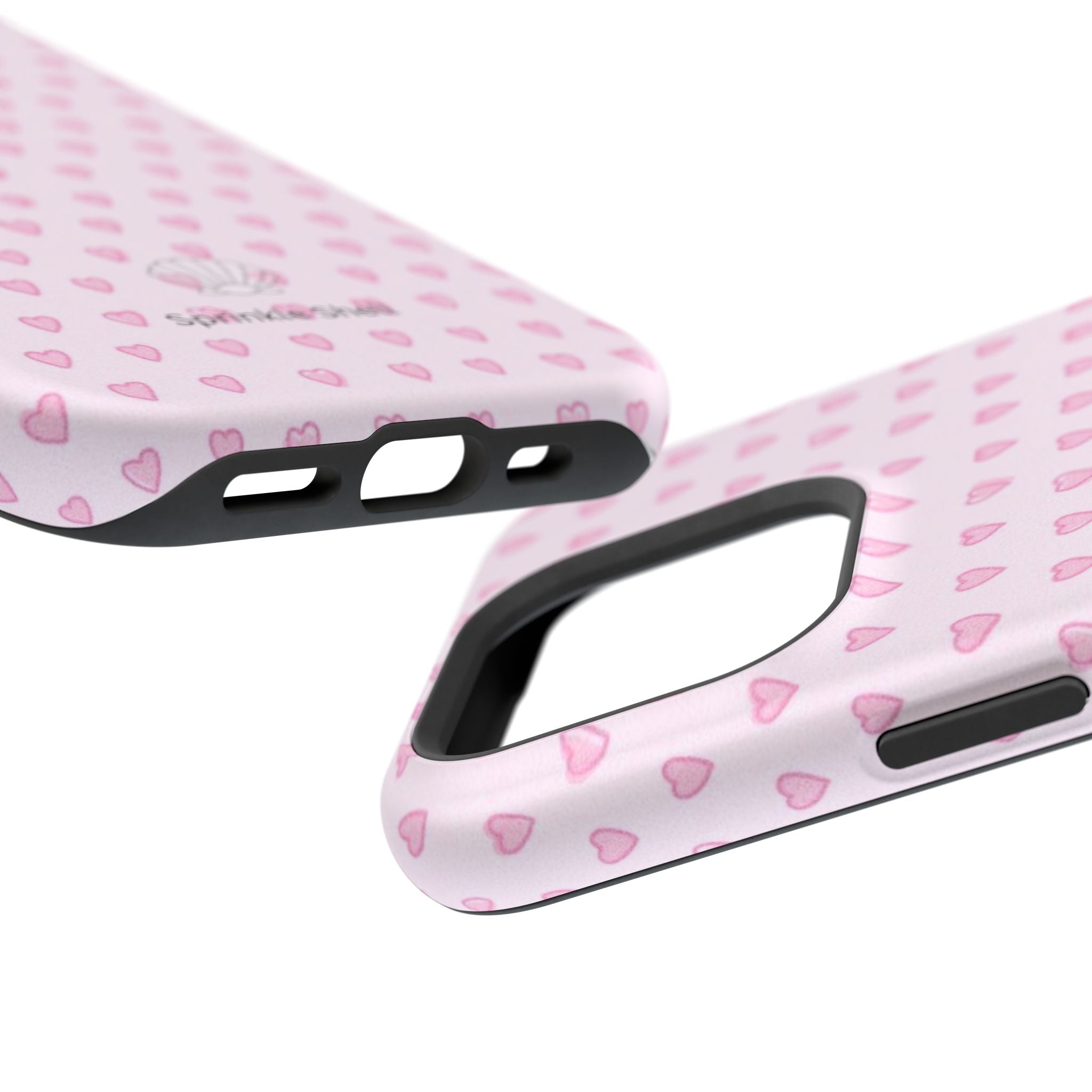 MagSafe pink hearts case