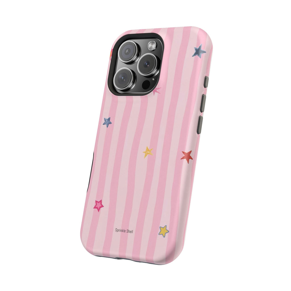 MagSafe pink lines & stars case